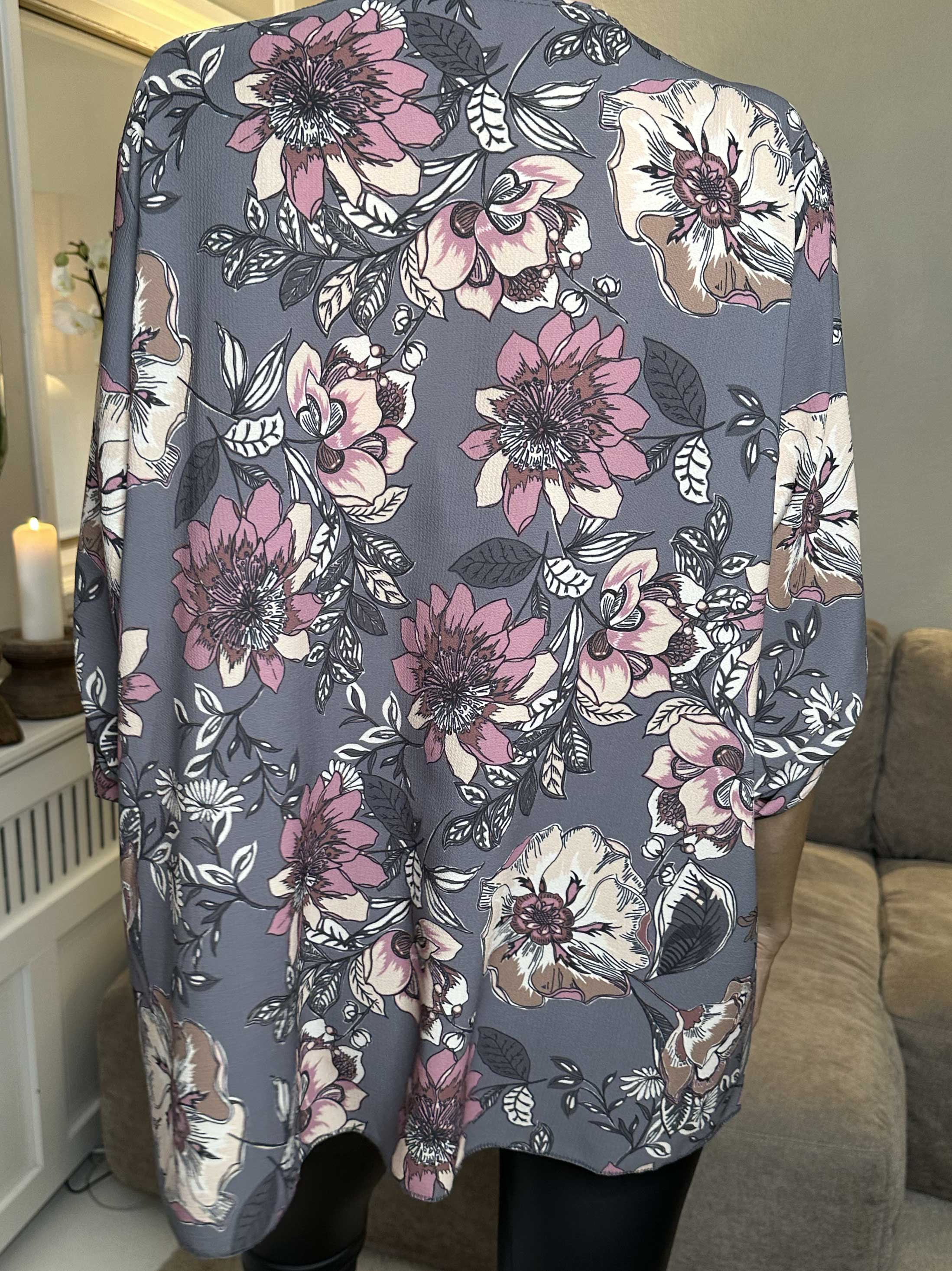 Claudia Flower - Tunika med blomsterprint og lynlås