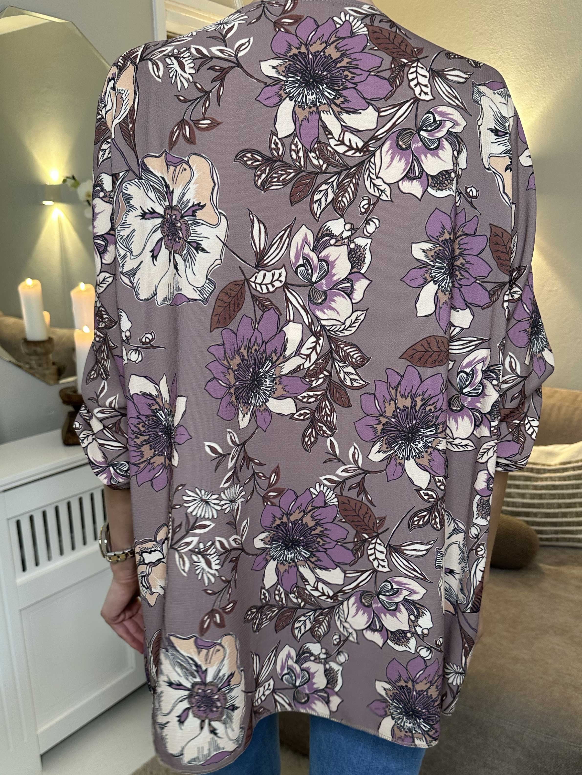 Claudia Flower - Tunika med blomsterprint og lynlås