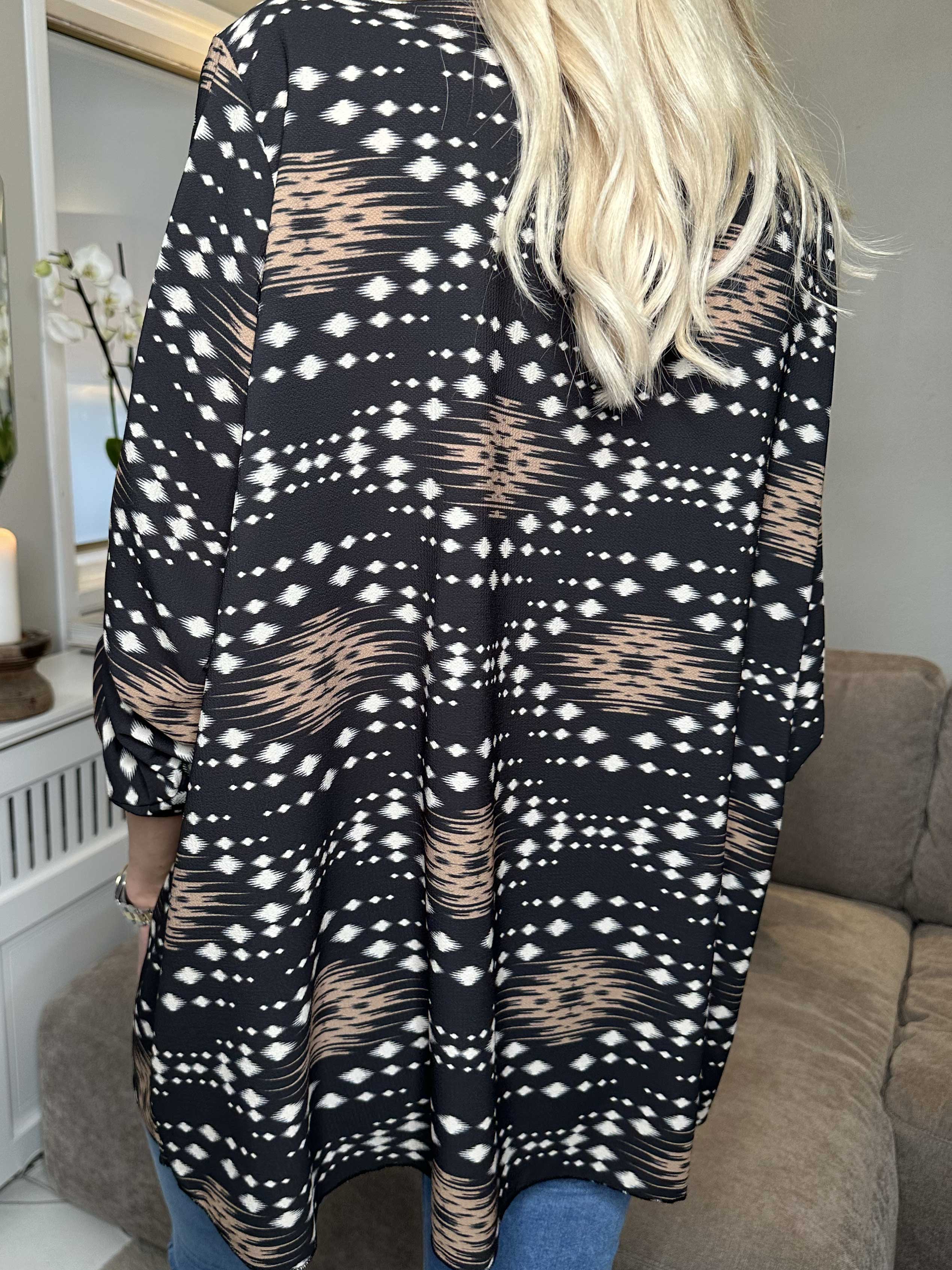 Claudia Pattern - Tunika med print og lynlås