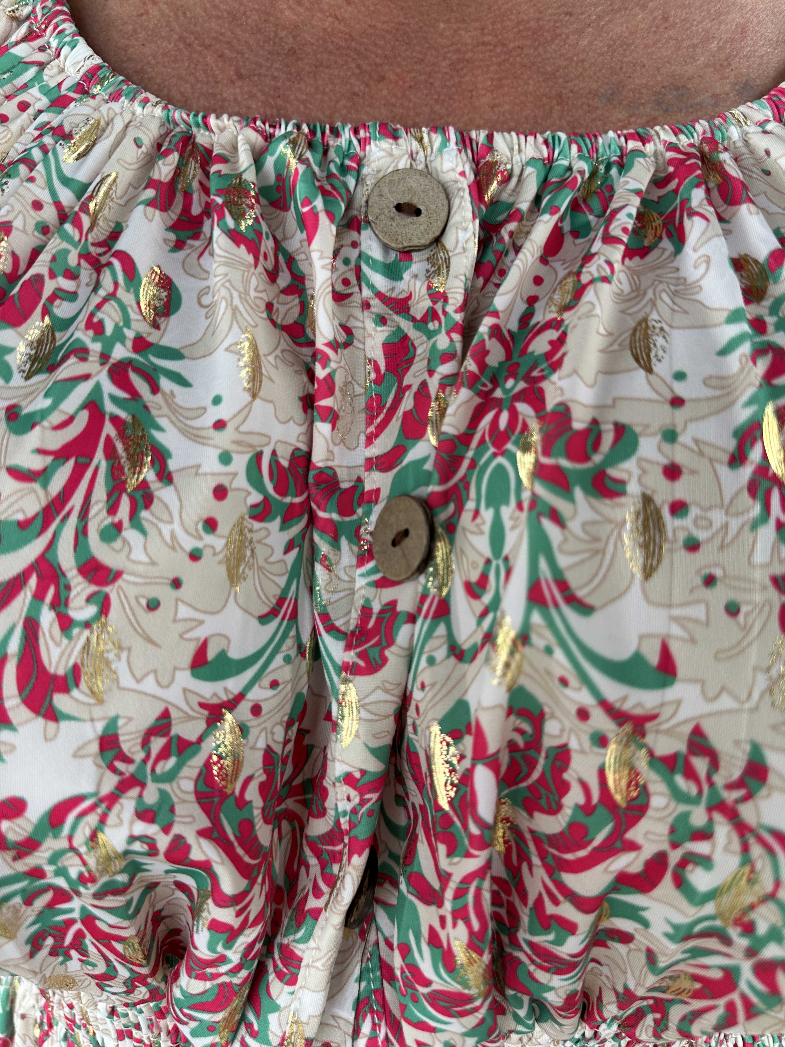 Cora Royal Shirt - Sød elastisk bluse med smock under brystet