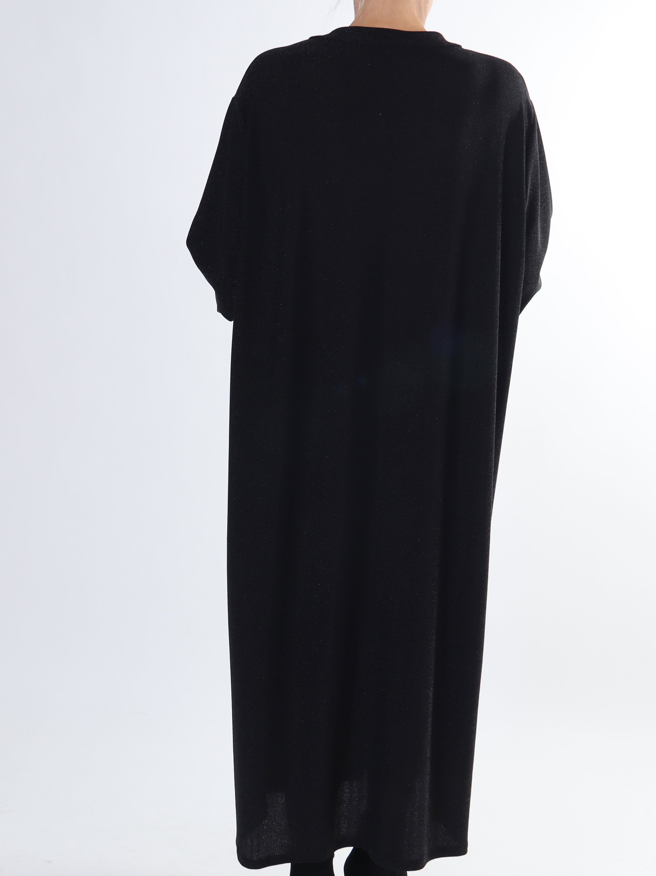 Damaris - Lang plus size kjole med glimmertråde