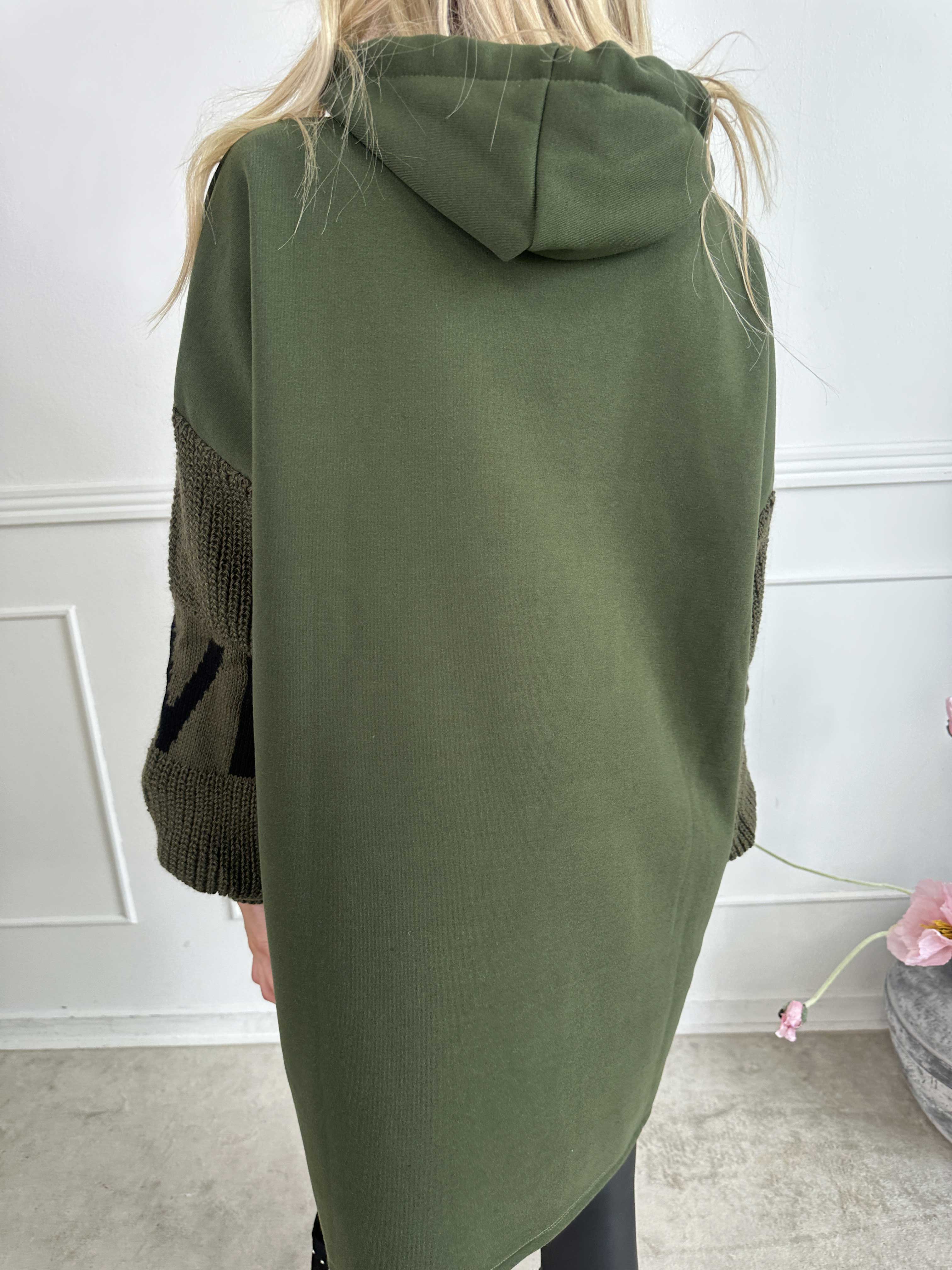 Debbie Hoodie - Oversized hoodie med strikærmer (bestseller)