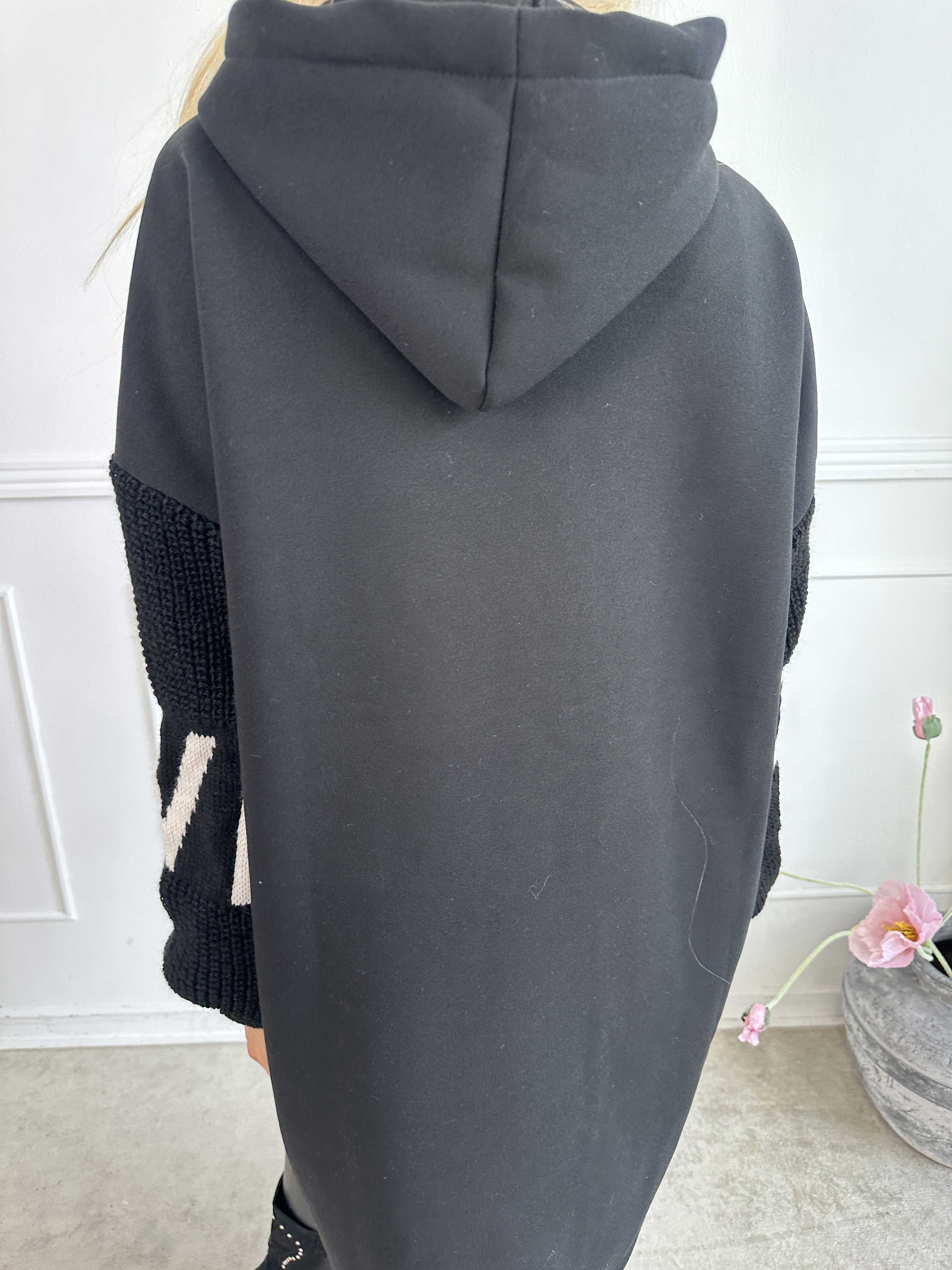 Debbie Hoodie - Oversized hoodie med strikærmer (bestseller)