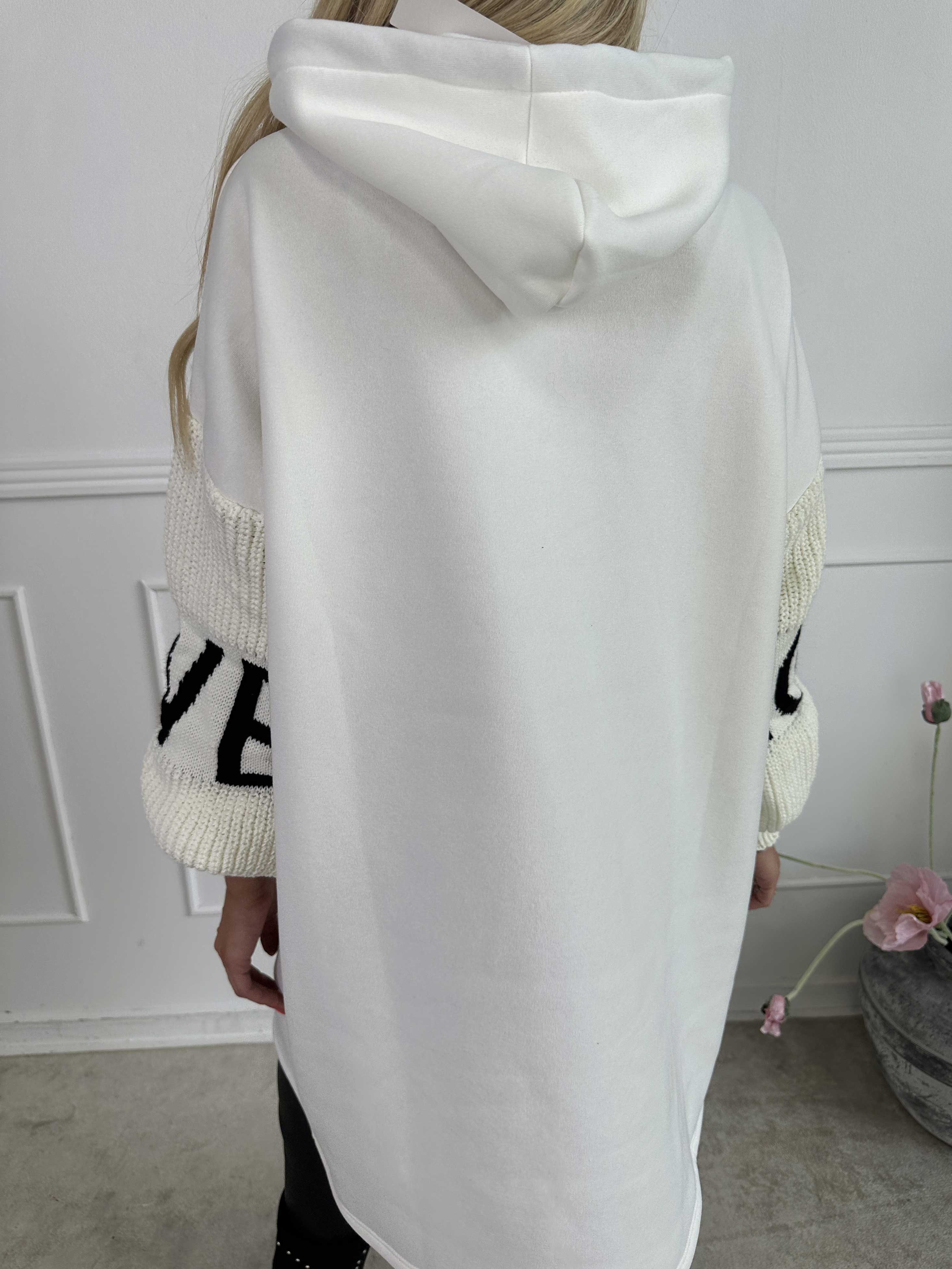 Debbie Hoodie - Oversized hoodie med strikærmer (bestseller)