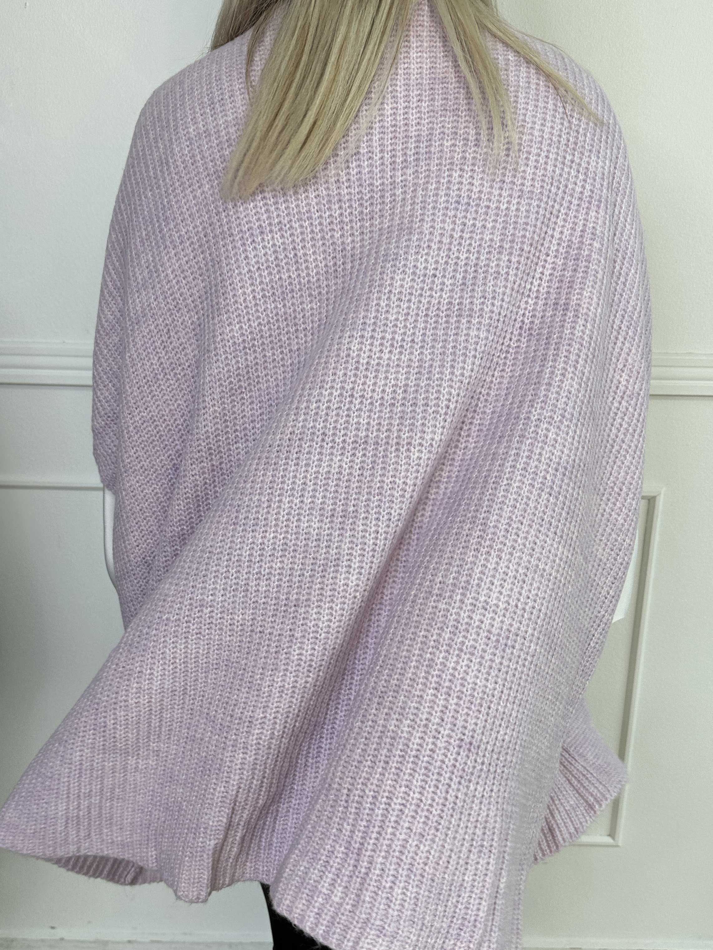 Delfini - Ensfarvet strikcardigan med korte ærmer