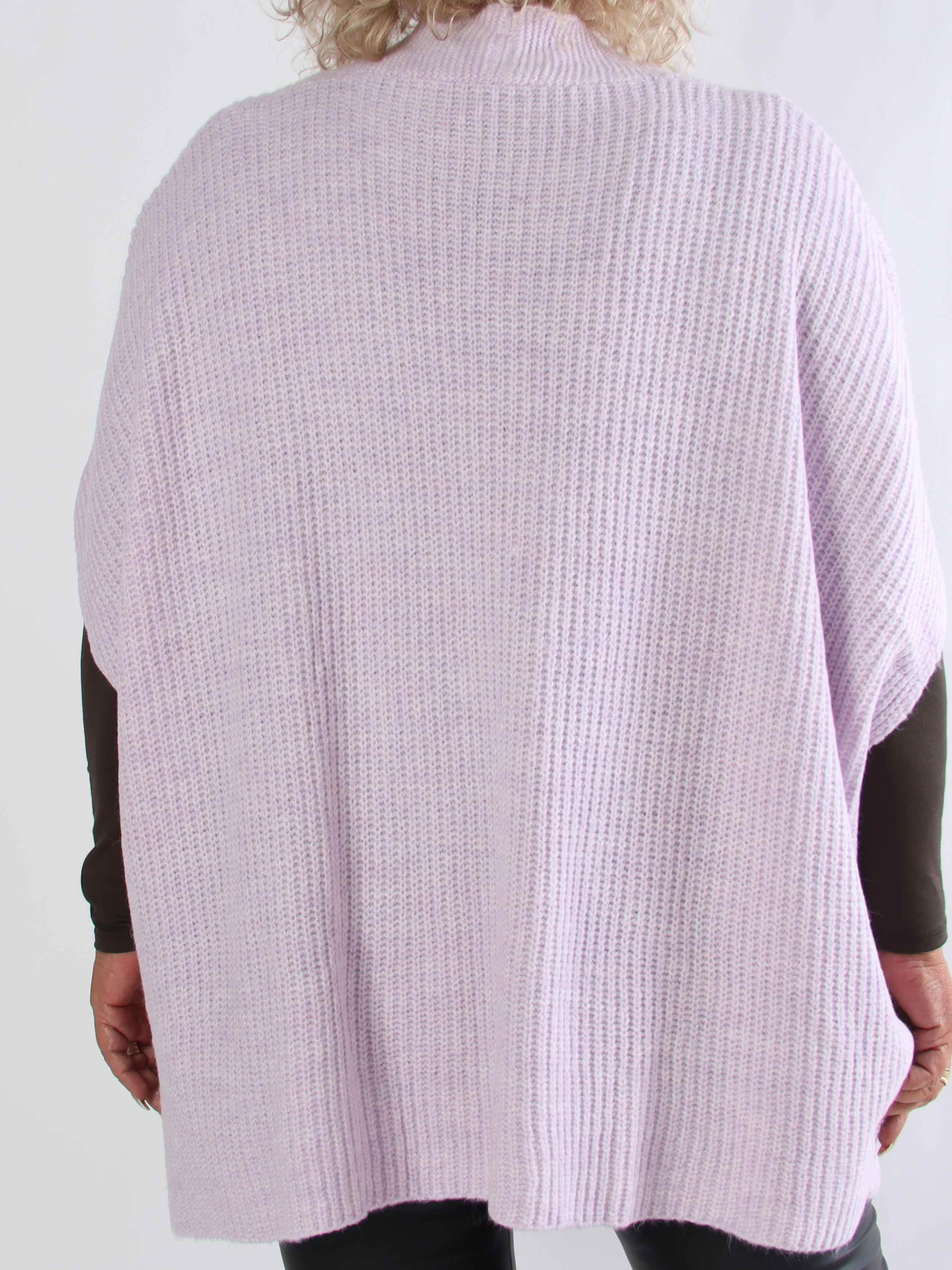 Delfini - Plus size strikcardigan med korte ærmer