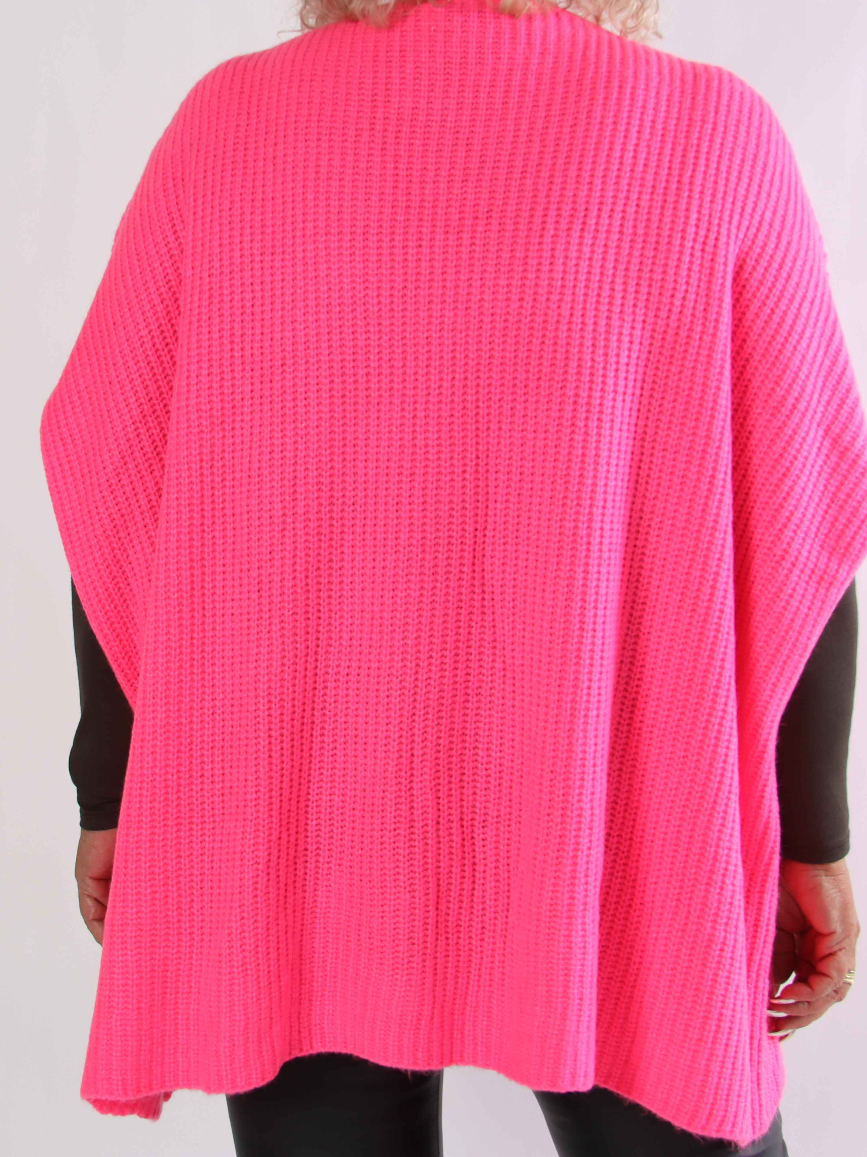 Delfini - Plus size strikcardigan med korte ærmer