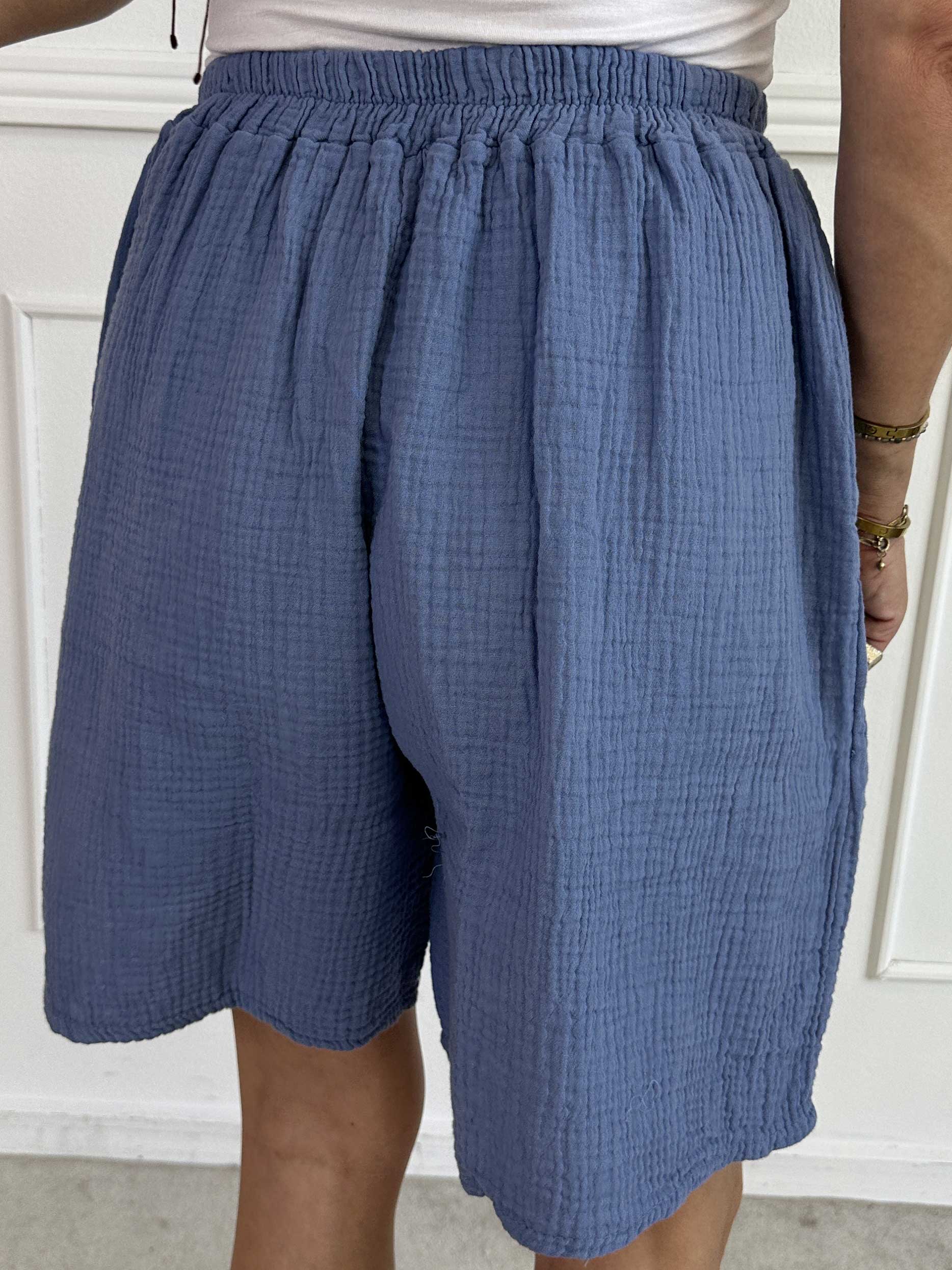 Delia - Bløde oversized shorts i bomuld