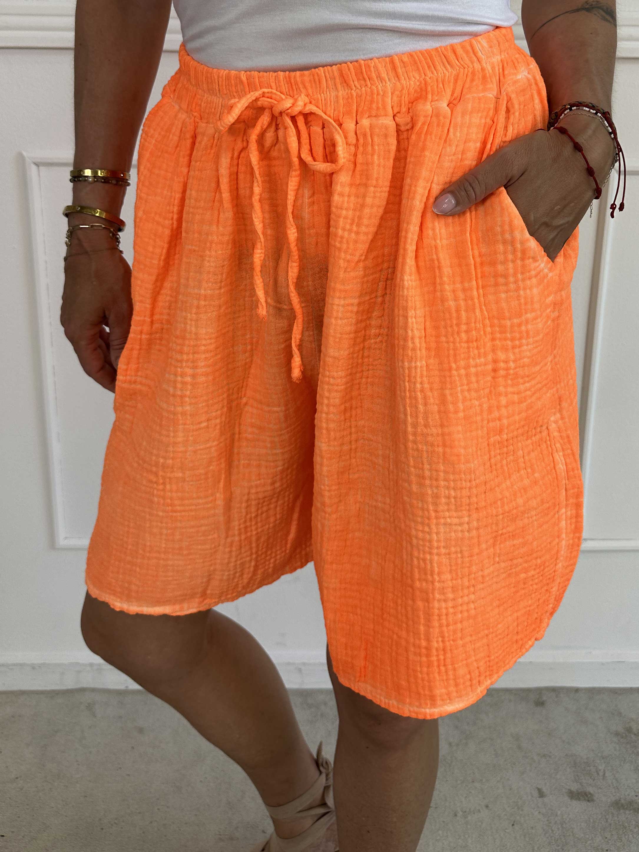 Delia - Bløde oversized shorts i bomuld