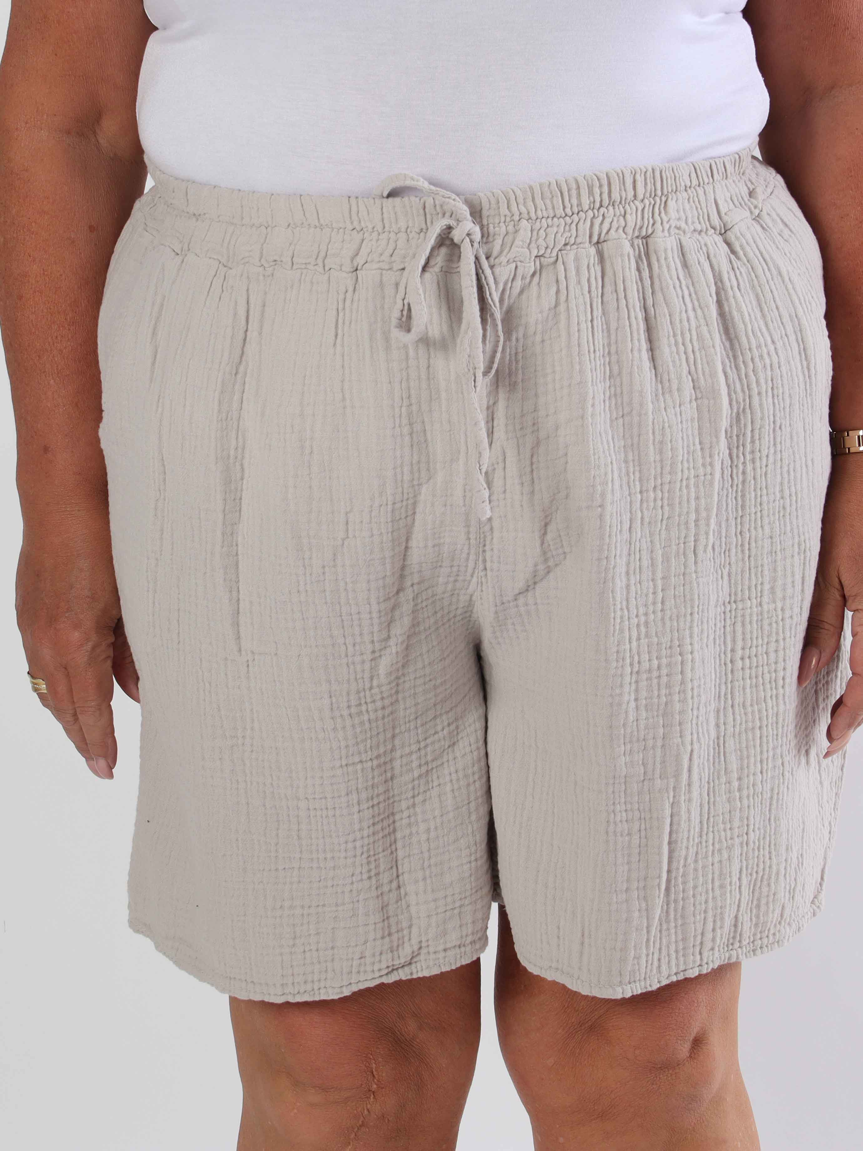 Delia - Bløde plus size shorts i bomuld