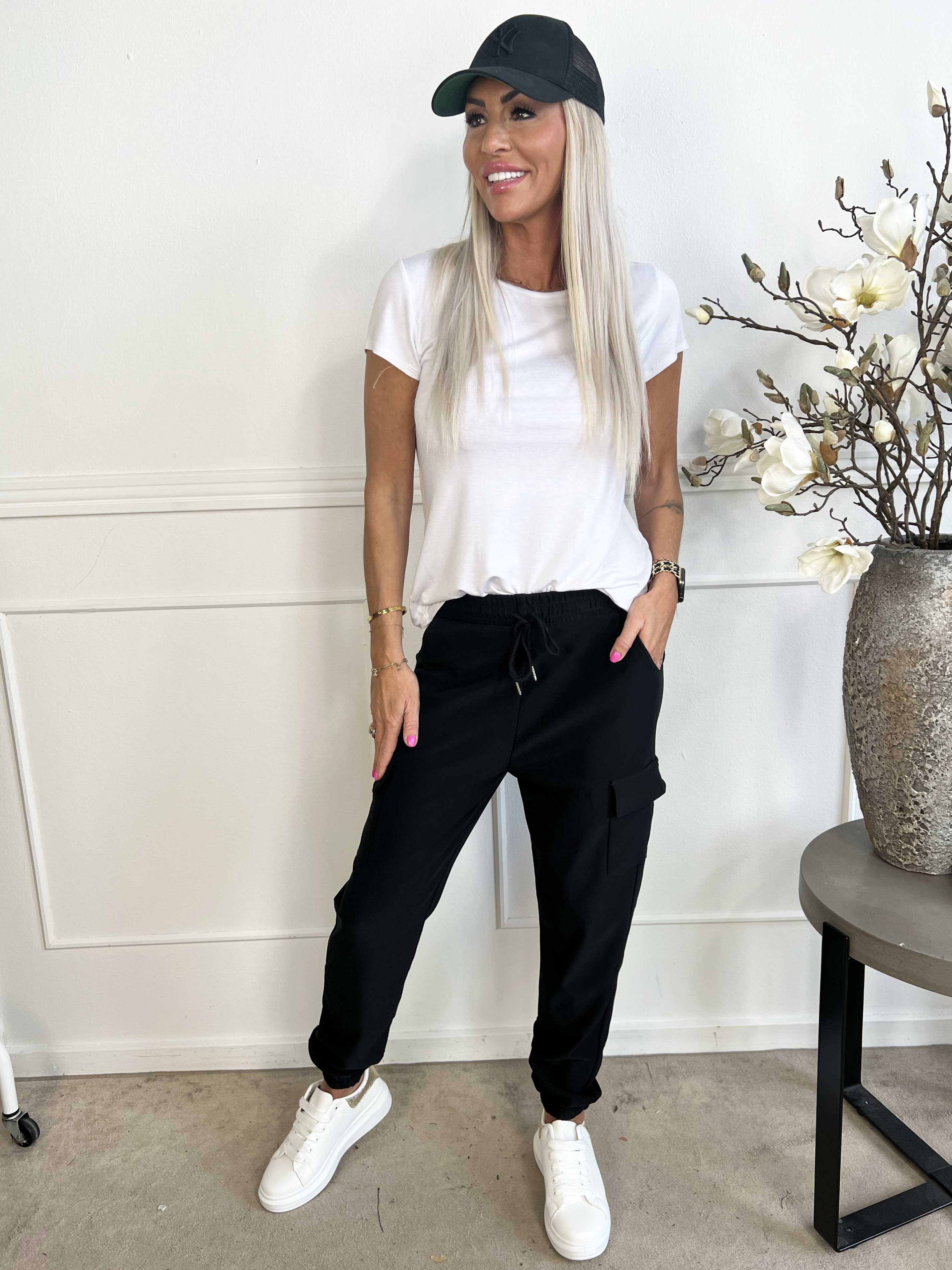 Denise - Fede cargo bukser med lommer på siderne