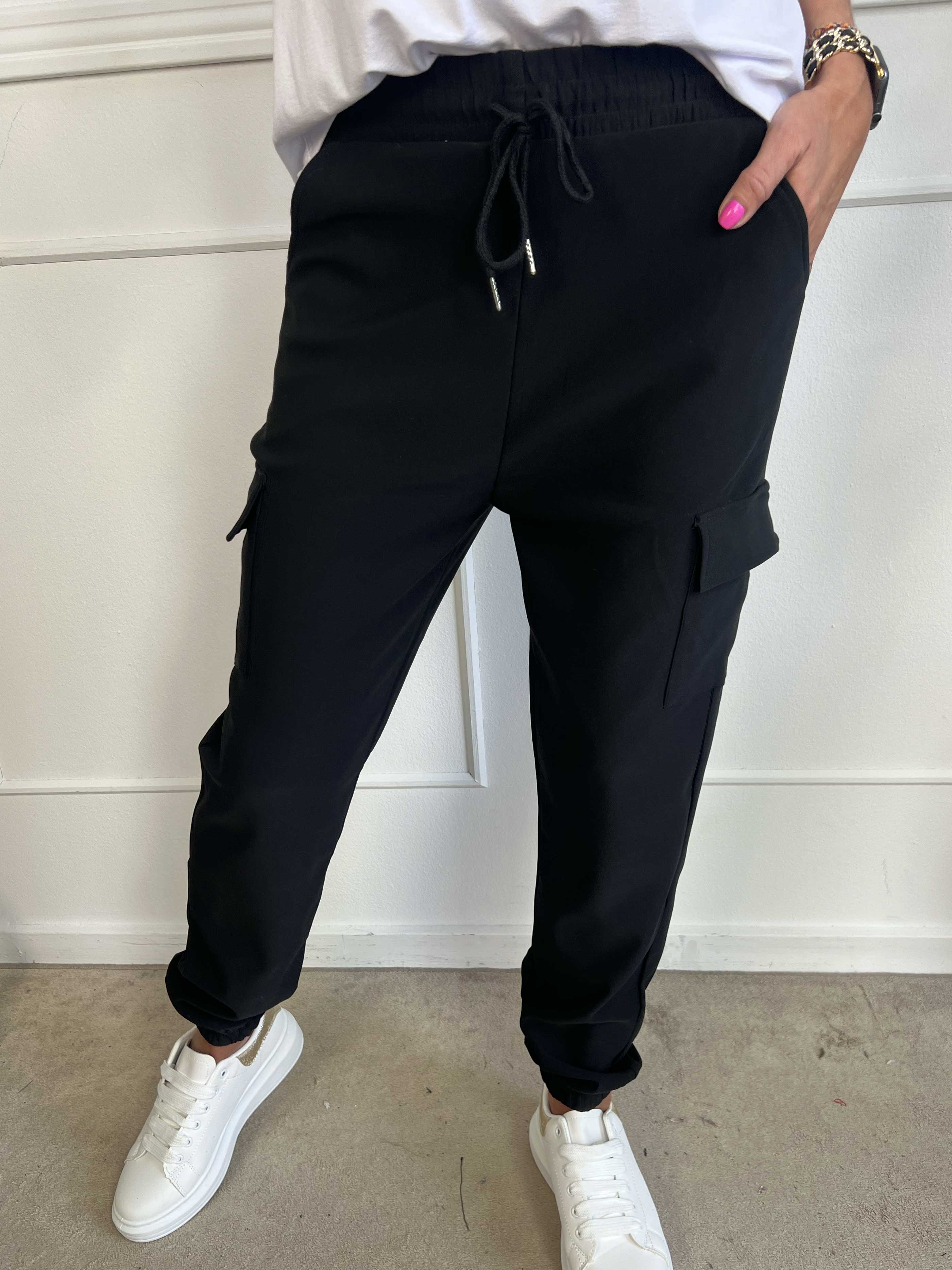 Denise - Fede cargo bukser med lommer på siderne