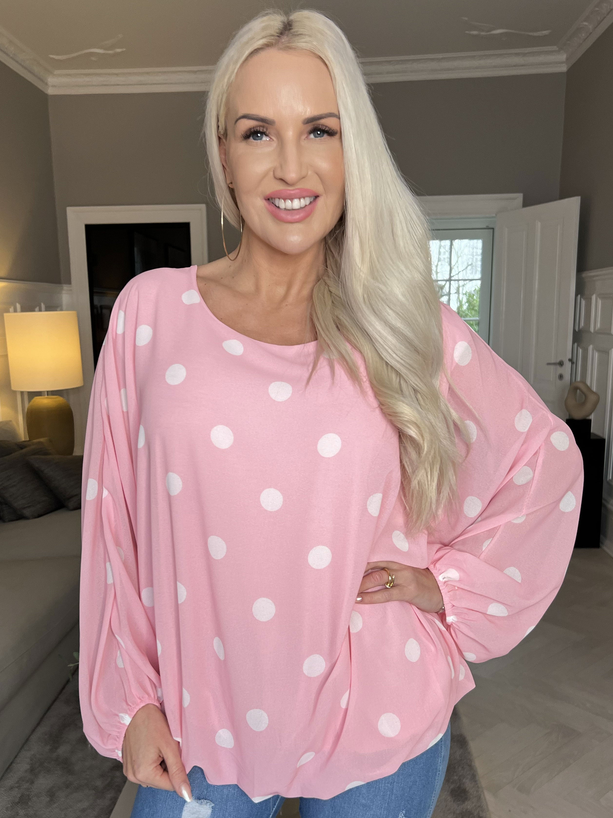 Destiny Dot - Bluse i chiffon med prikker