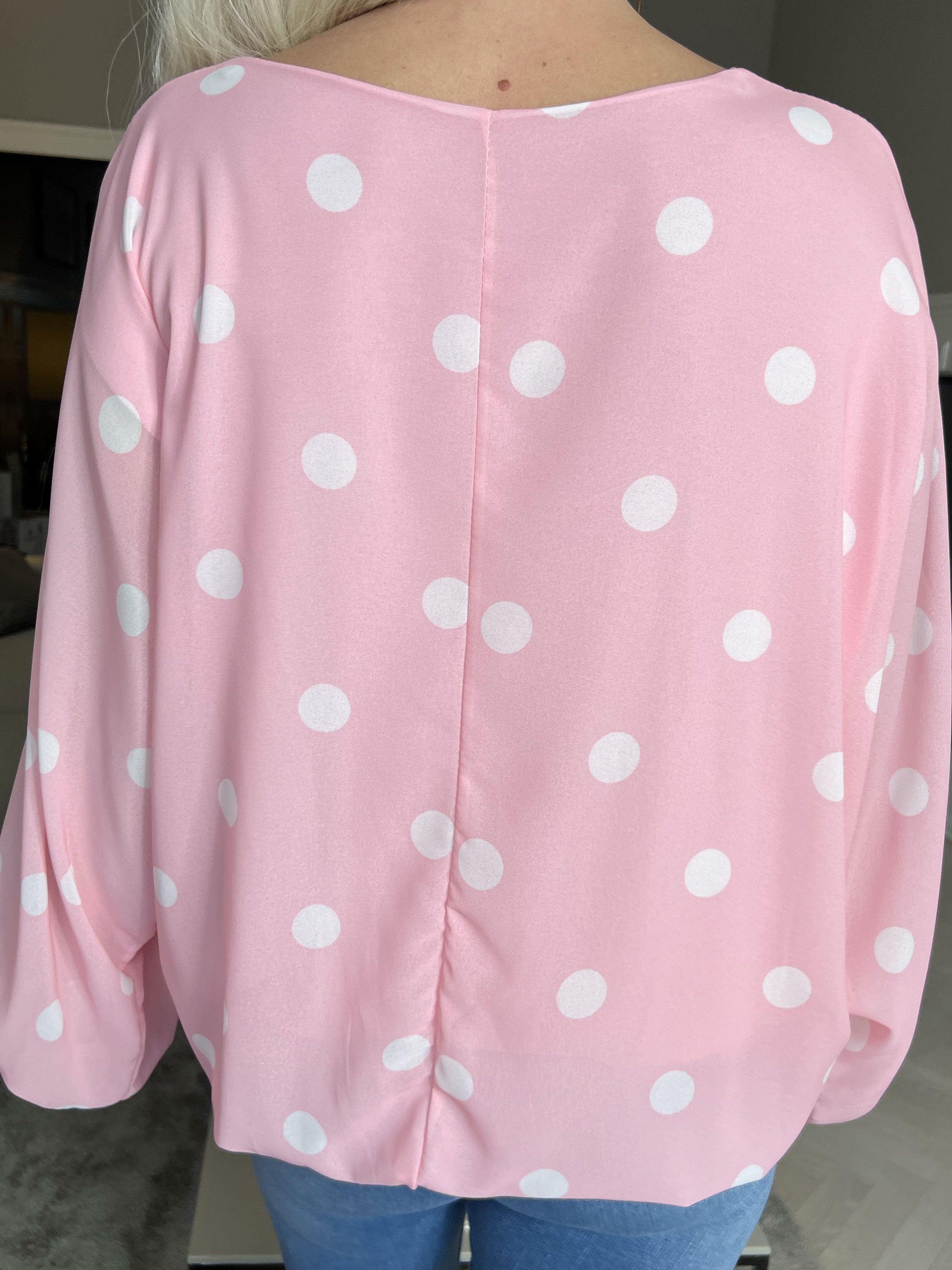 Destiny Dot - Bluse i chiffon med prikker