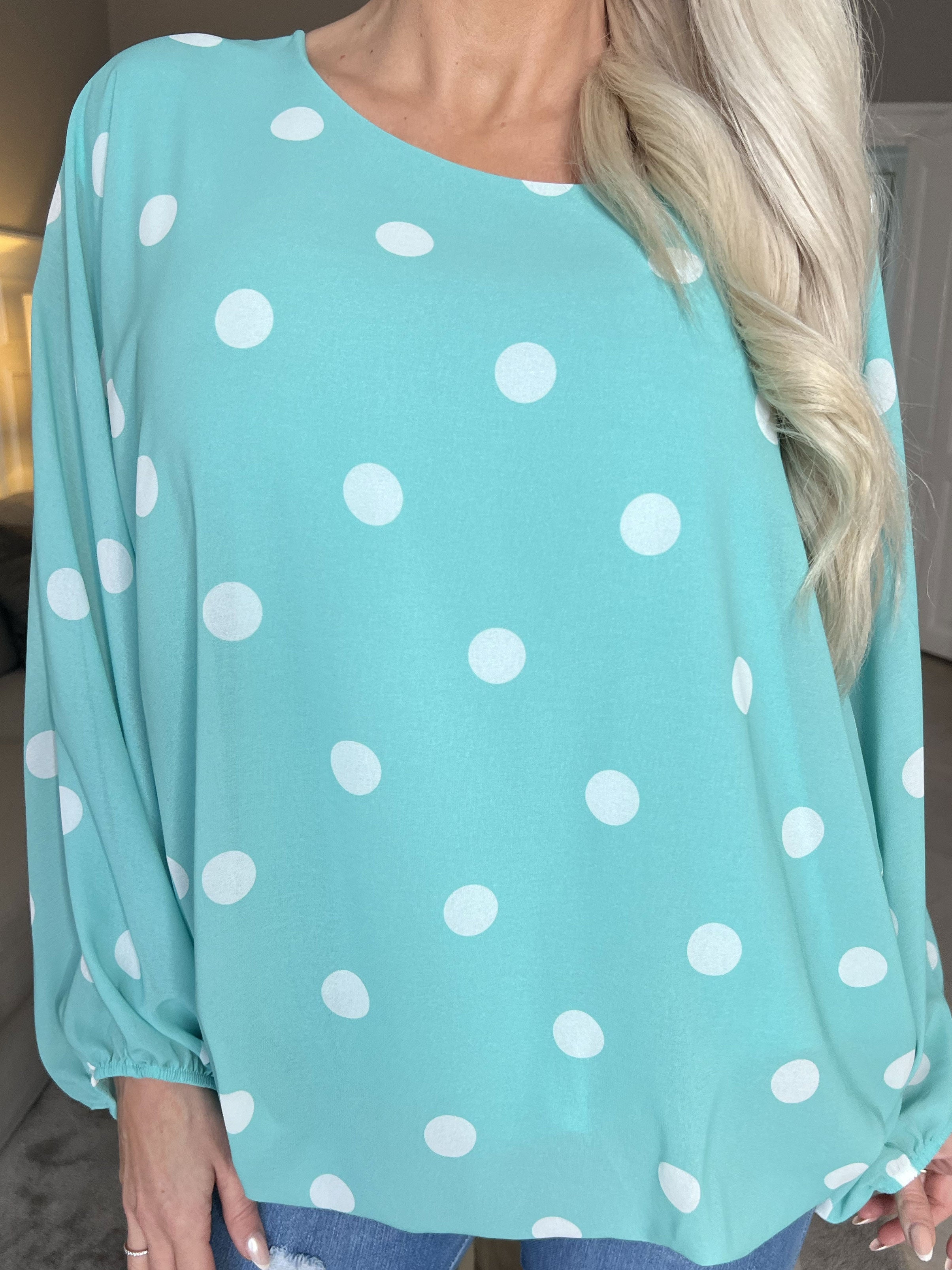 Destiny Dot - Bluse i chiffon med prikker