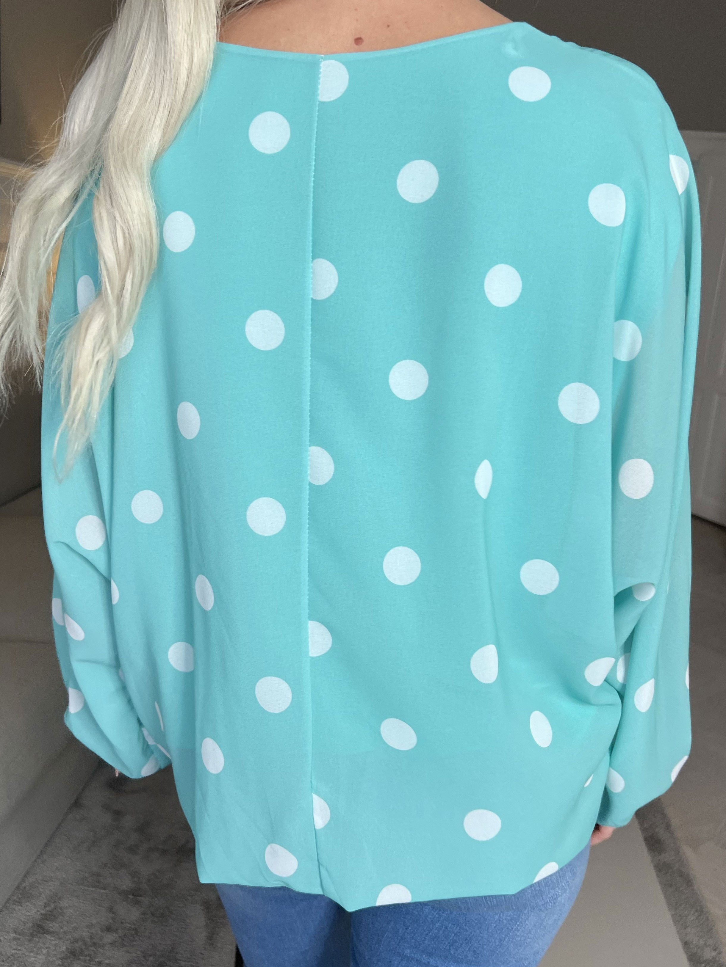 Destiny Dot - Bluse i chiffon med prikker