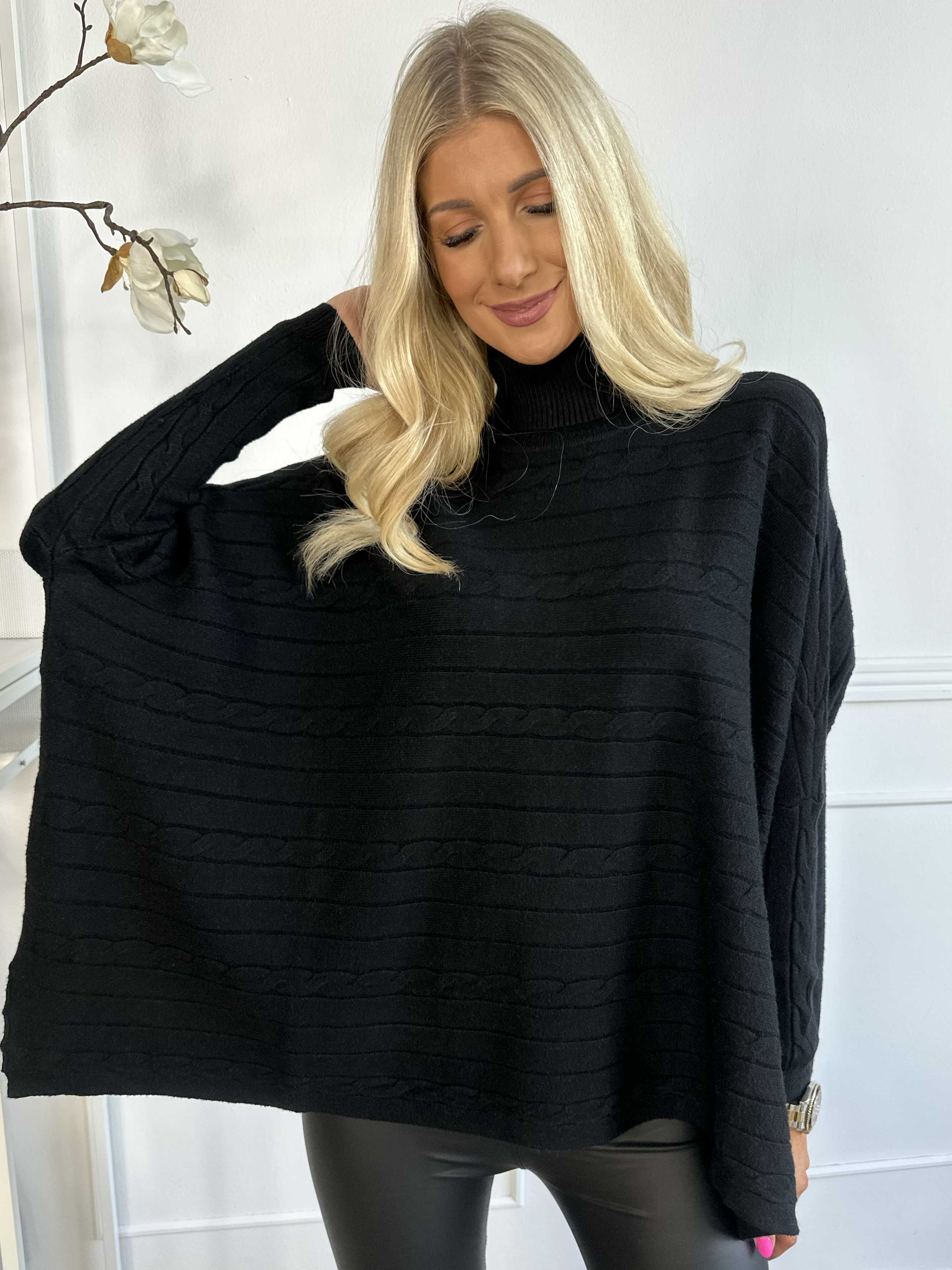 Diamond - Sød blød elastisk strik med turtleneck