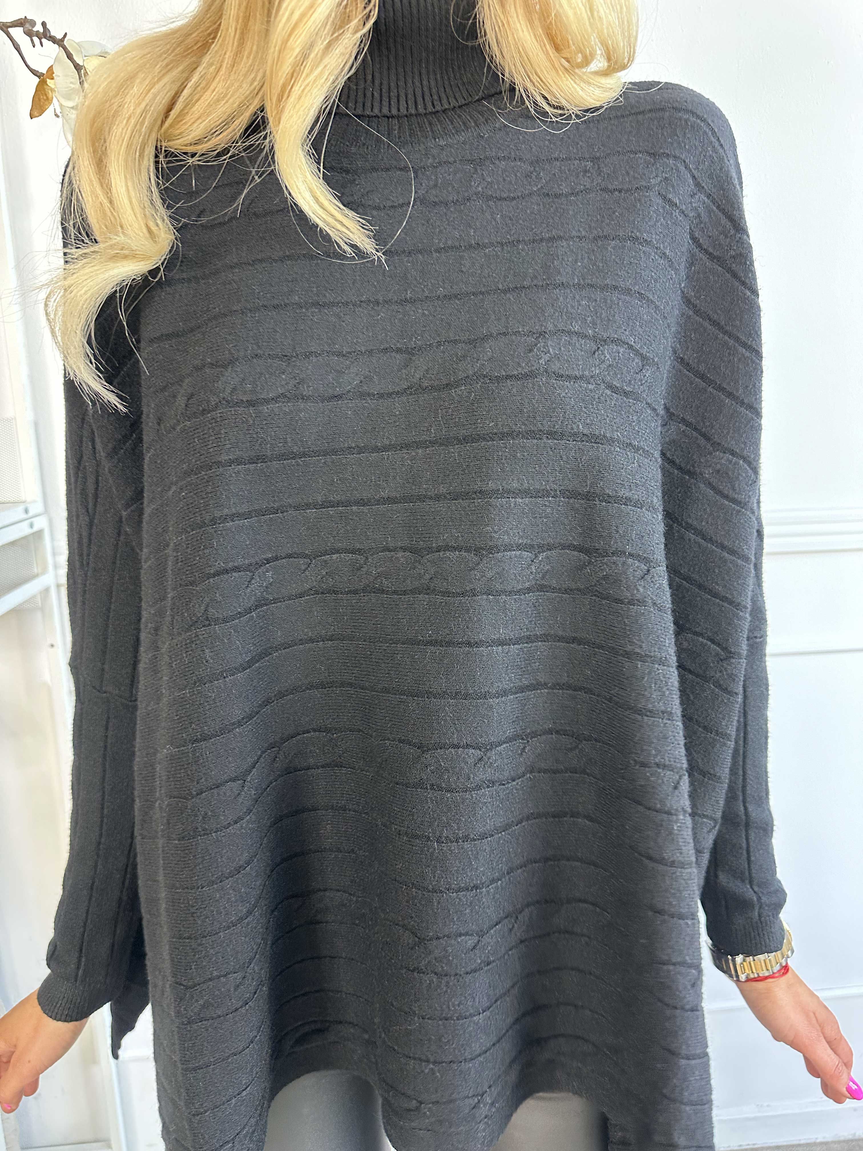 Diamond - Sød blød elastisk strik med turtleneck