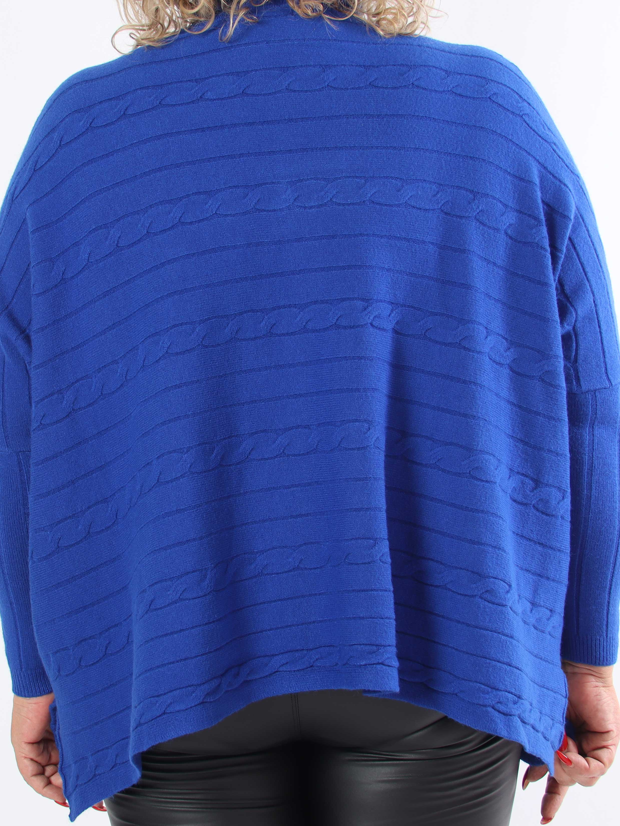 Diamond - Sød blød elastisk plus size strik med turtleneck