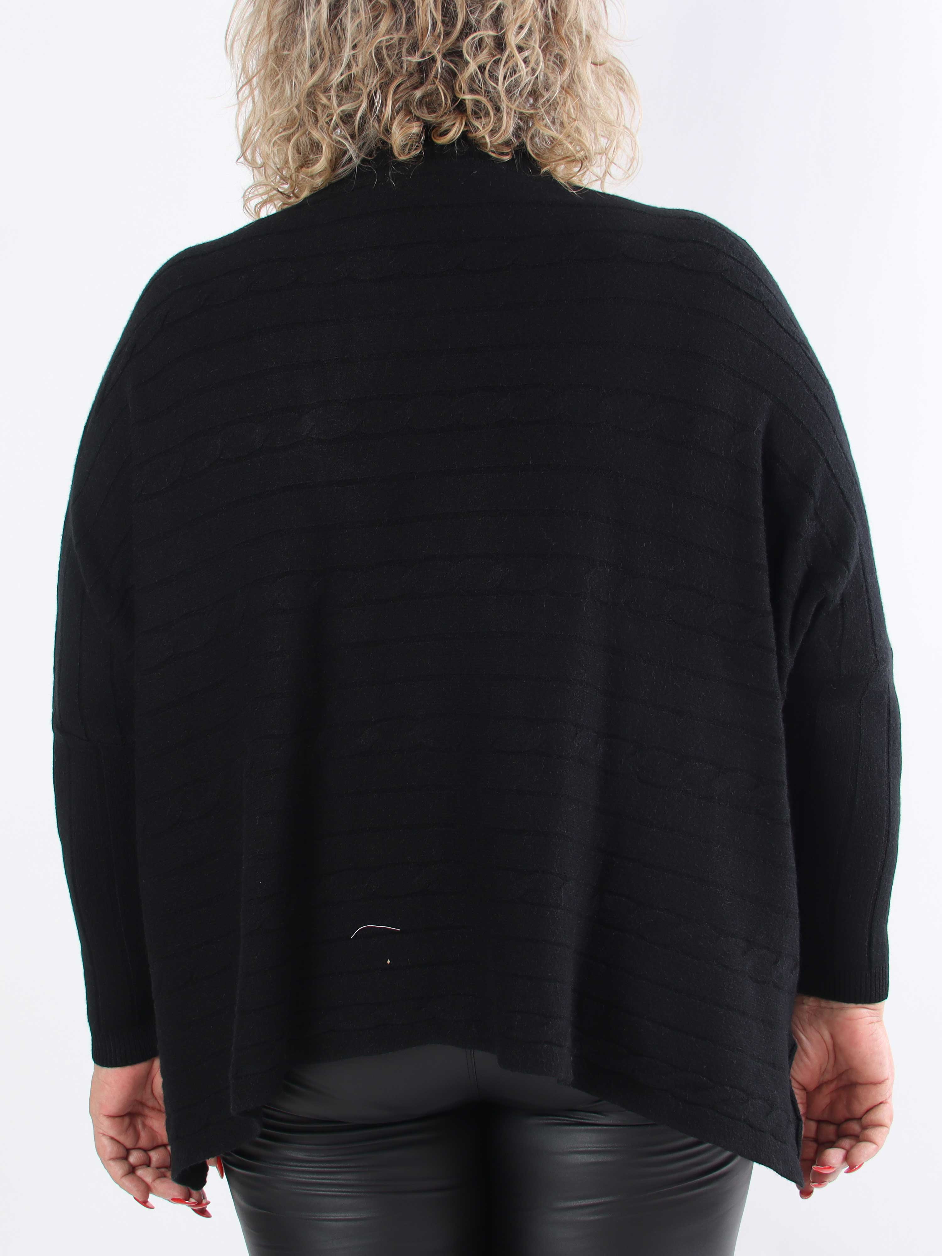 Diamond - Sød blød elastisk plus size strik med turtleneck