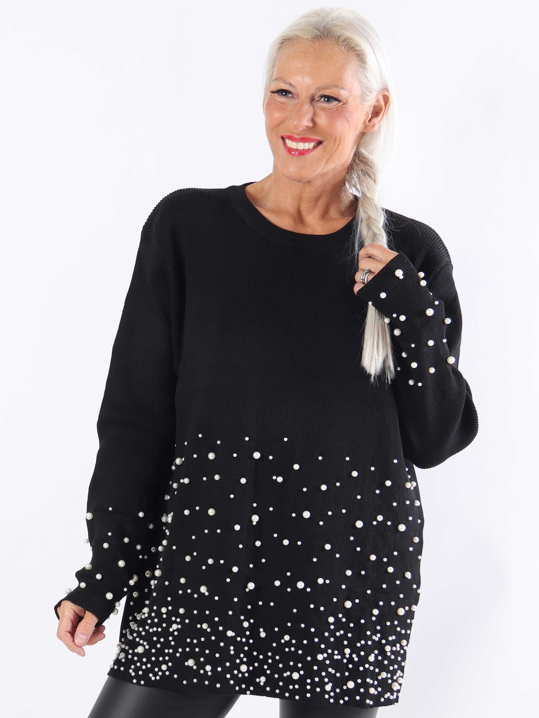 Diantha - Bluse i viskose med perler og masser af stræk