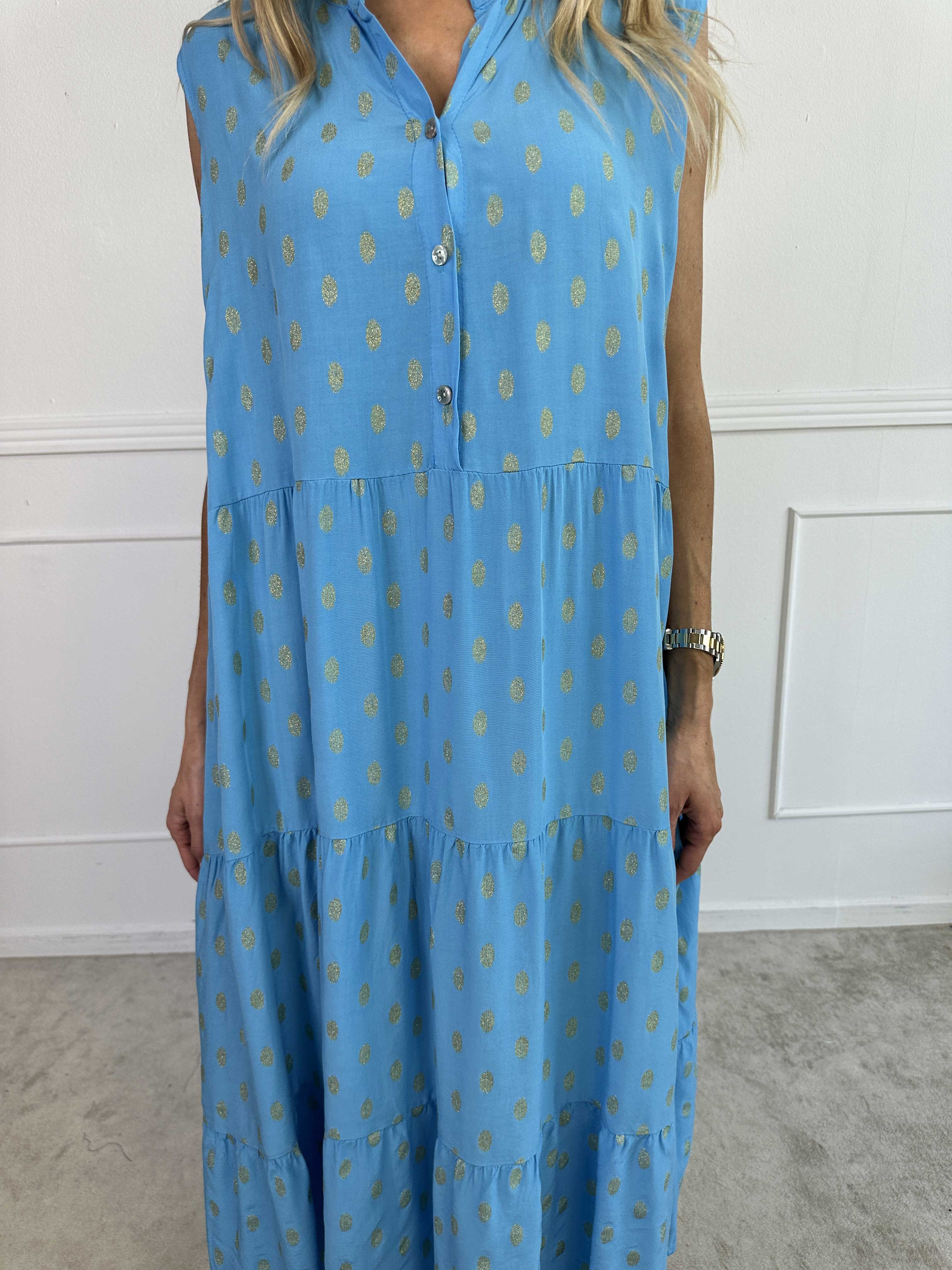 Dotti Gold Sleeveless - Kjole med lag på lag look i viskose