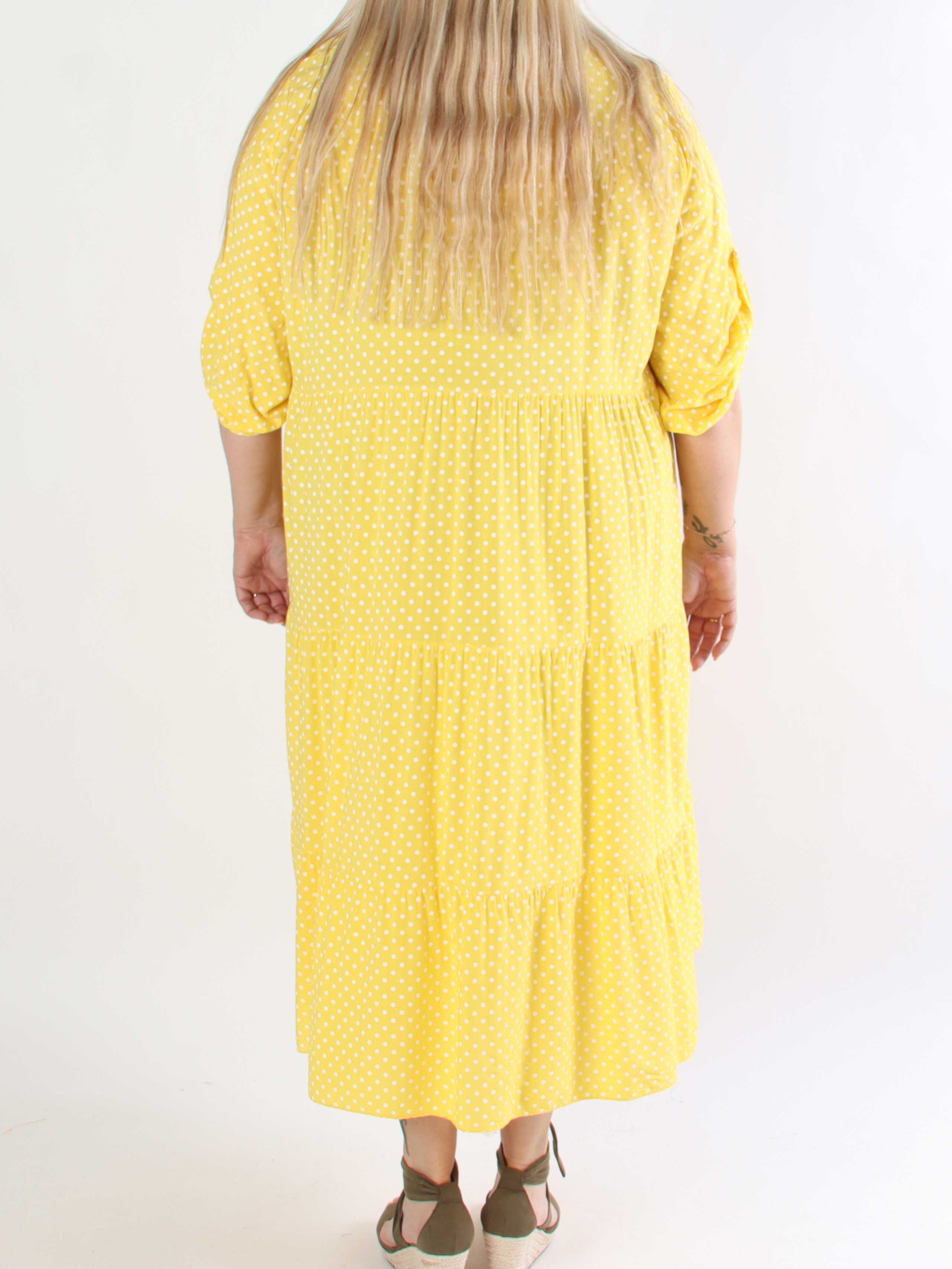 Dotti - Plus size kjole med lag på lag look i viskose