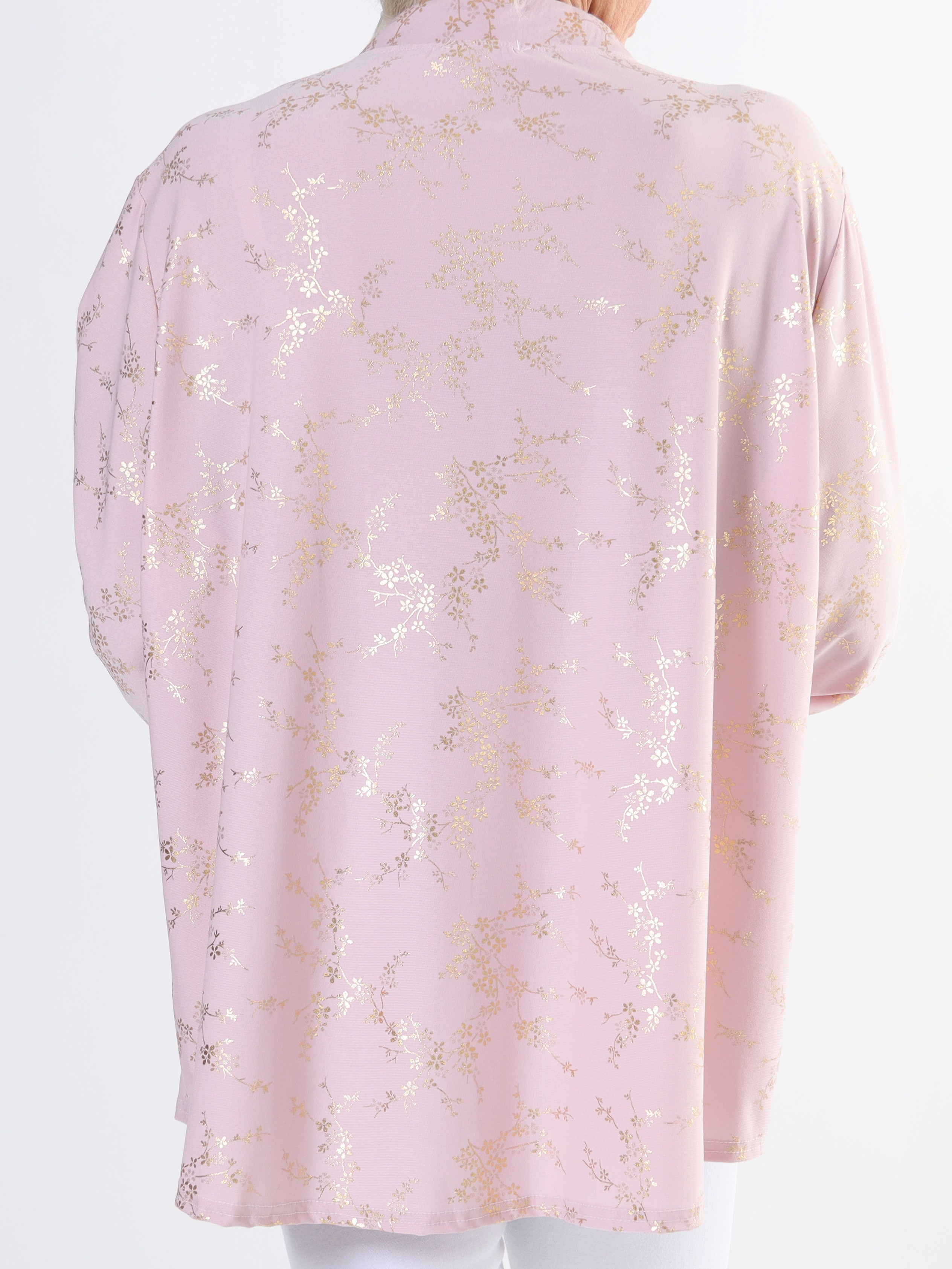 Ebba Gold - Sød plus size bluse i elastisk stof med gulddetaljer