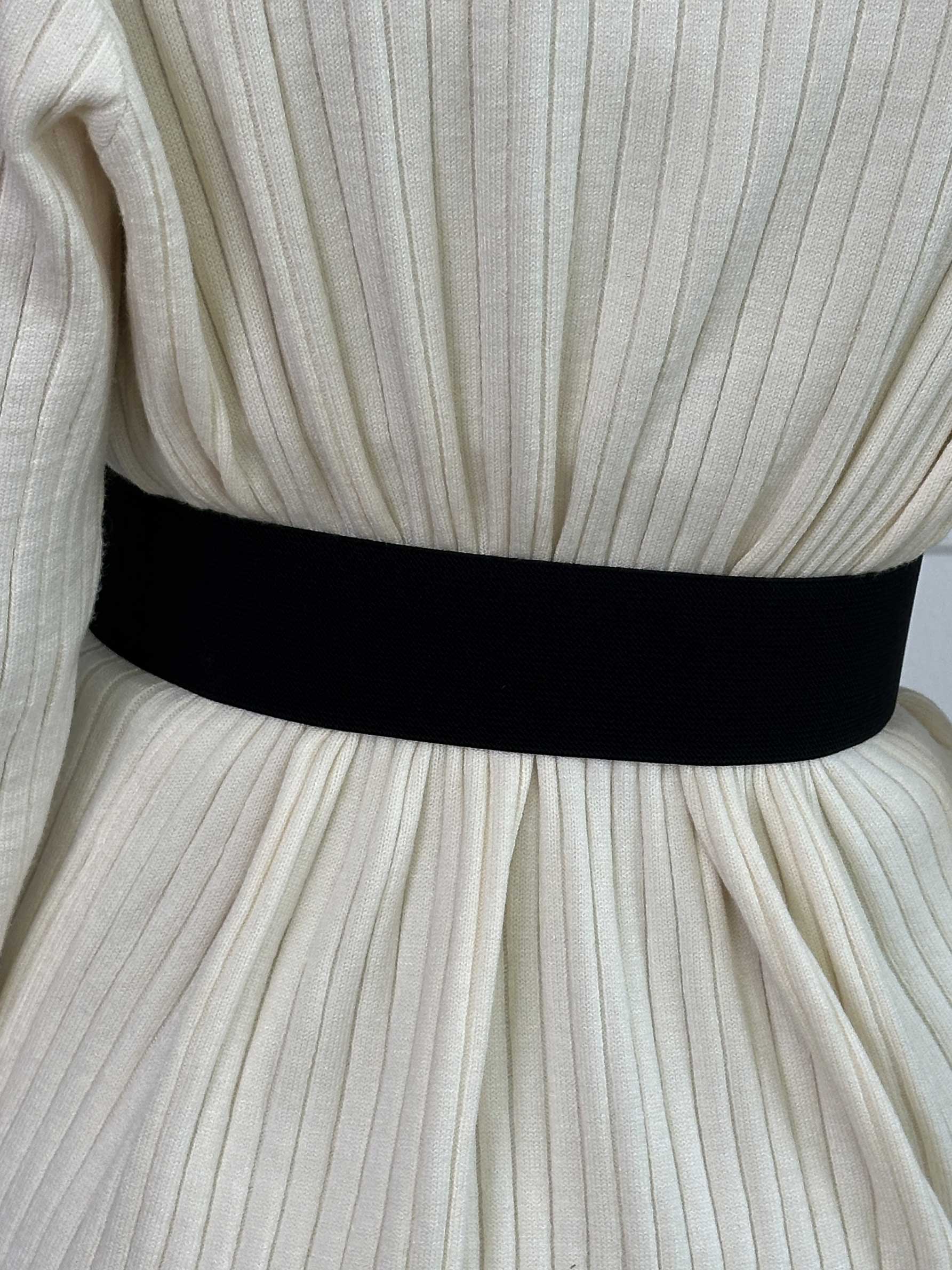 Echina - Taljebælte med glimmer i elastik med guld spænde