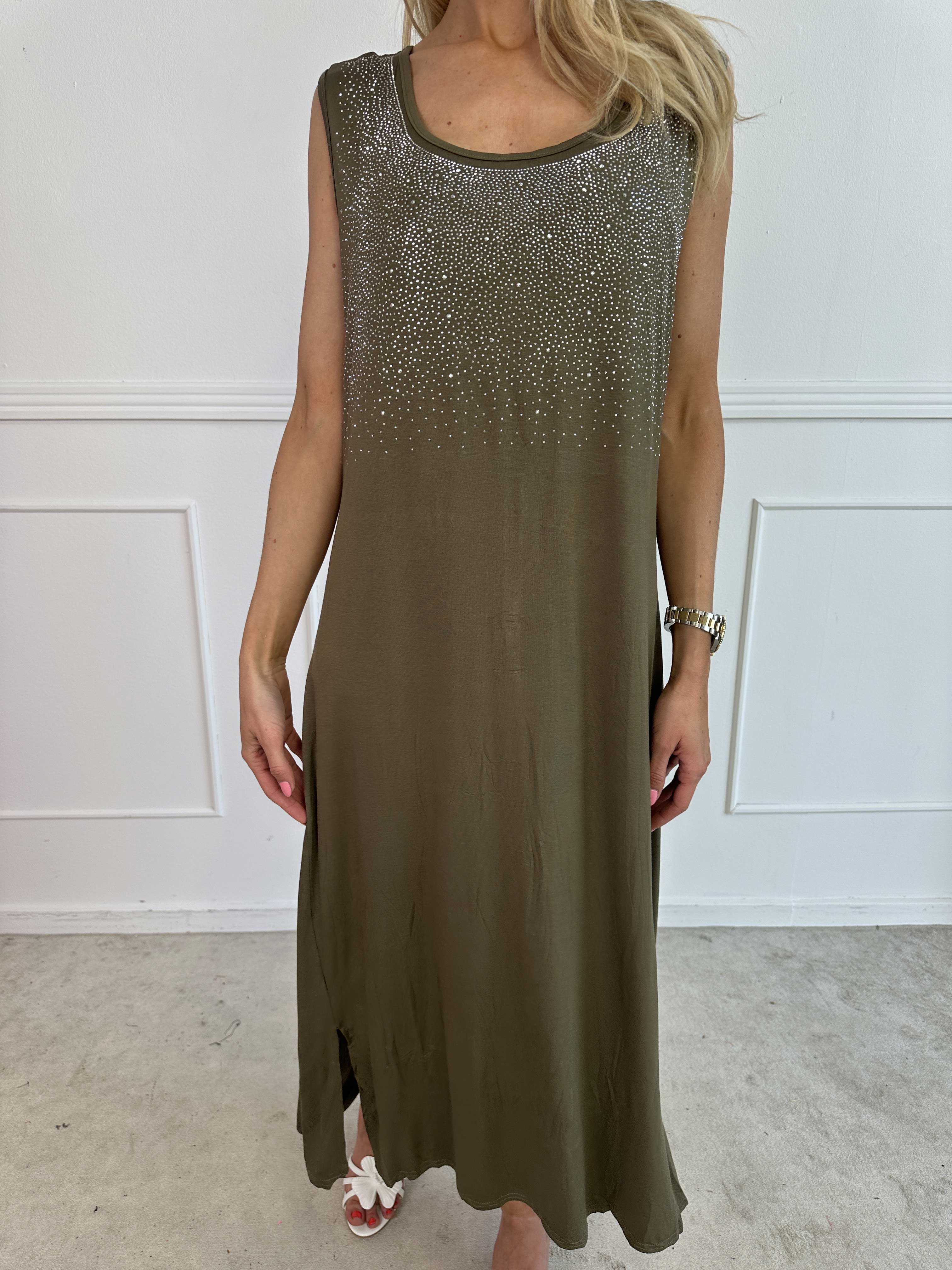 Eden - Lang blød kjole i viskose med similisten