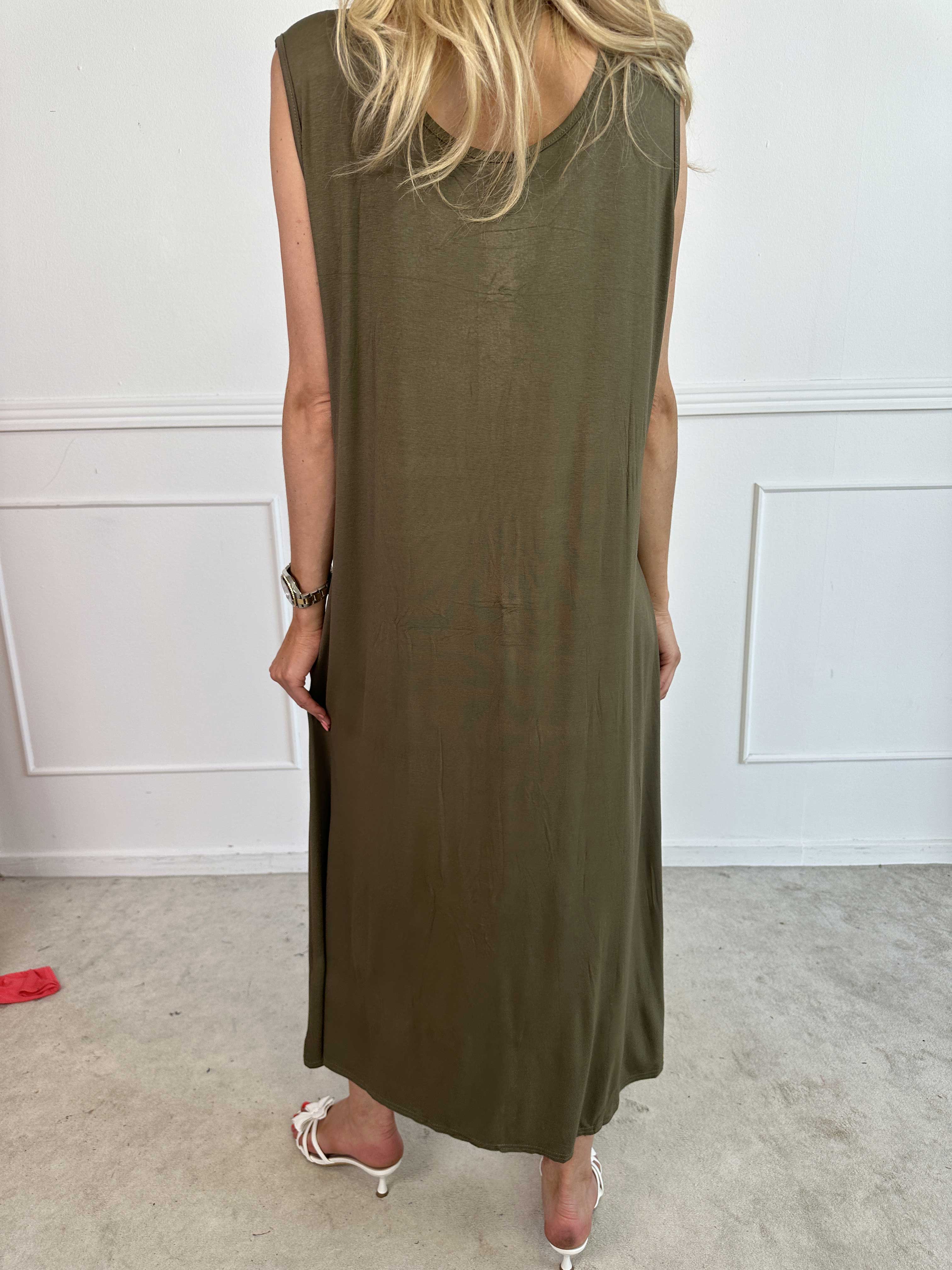 Eden - Lang blød kjole i viskose med similisten