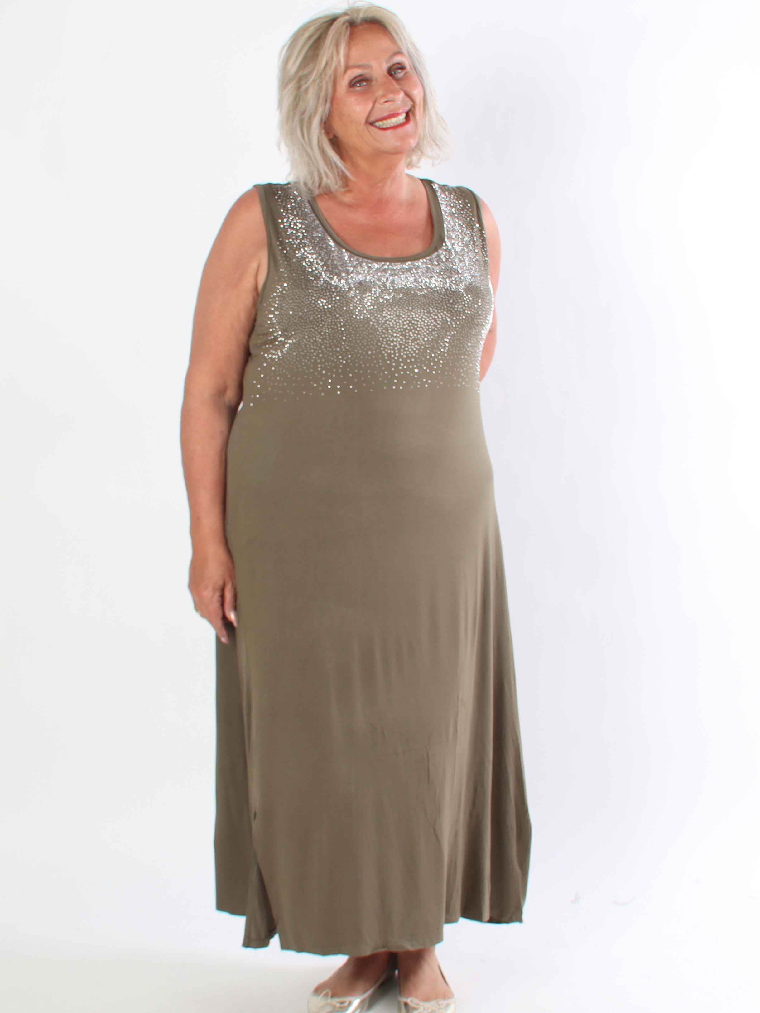 Eden - Lang blød kjole i viskose med similisten