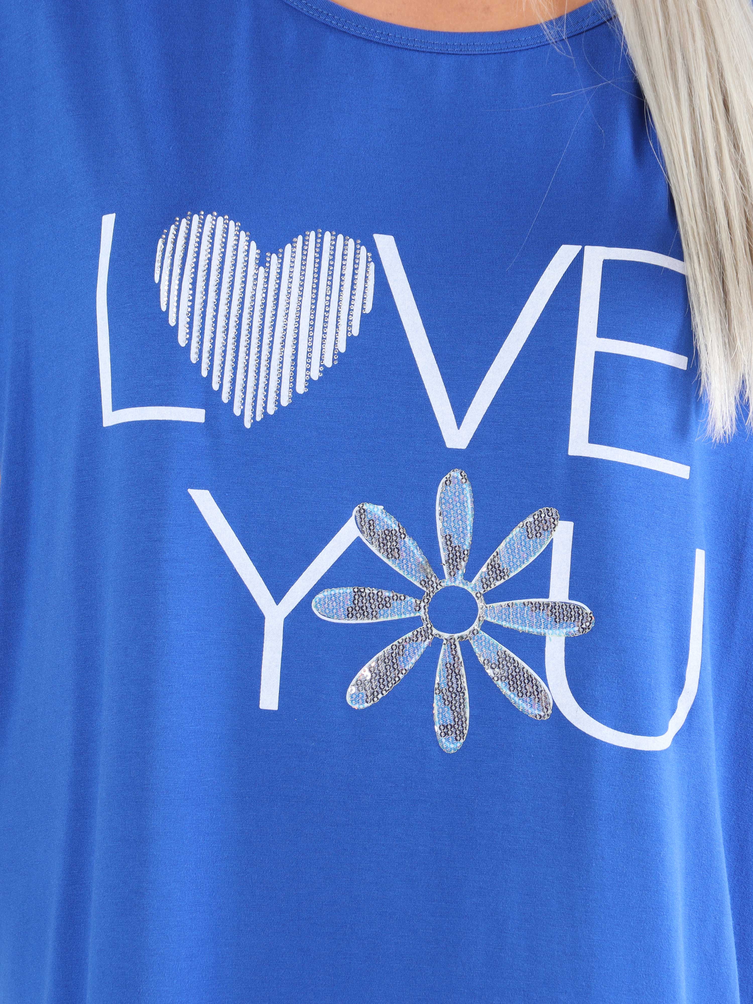 Edina - Plus size t-shirtkjole i viskoseblanding med tryk