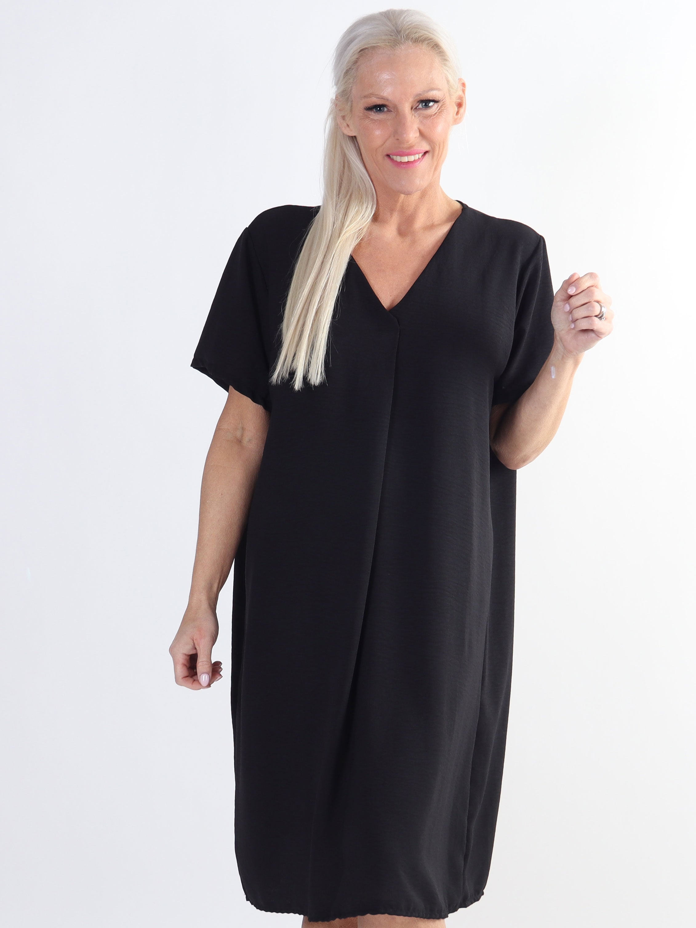 Eldina - Let ensfarvet plus size tunikakjole