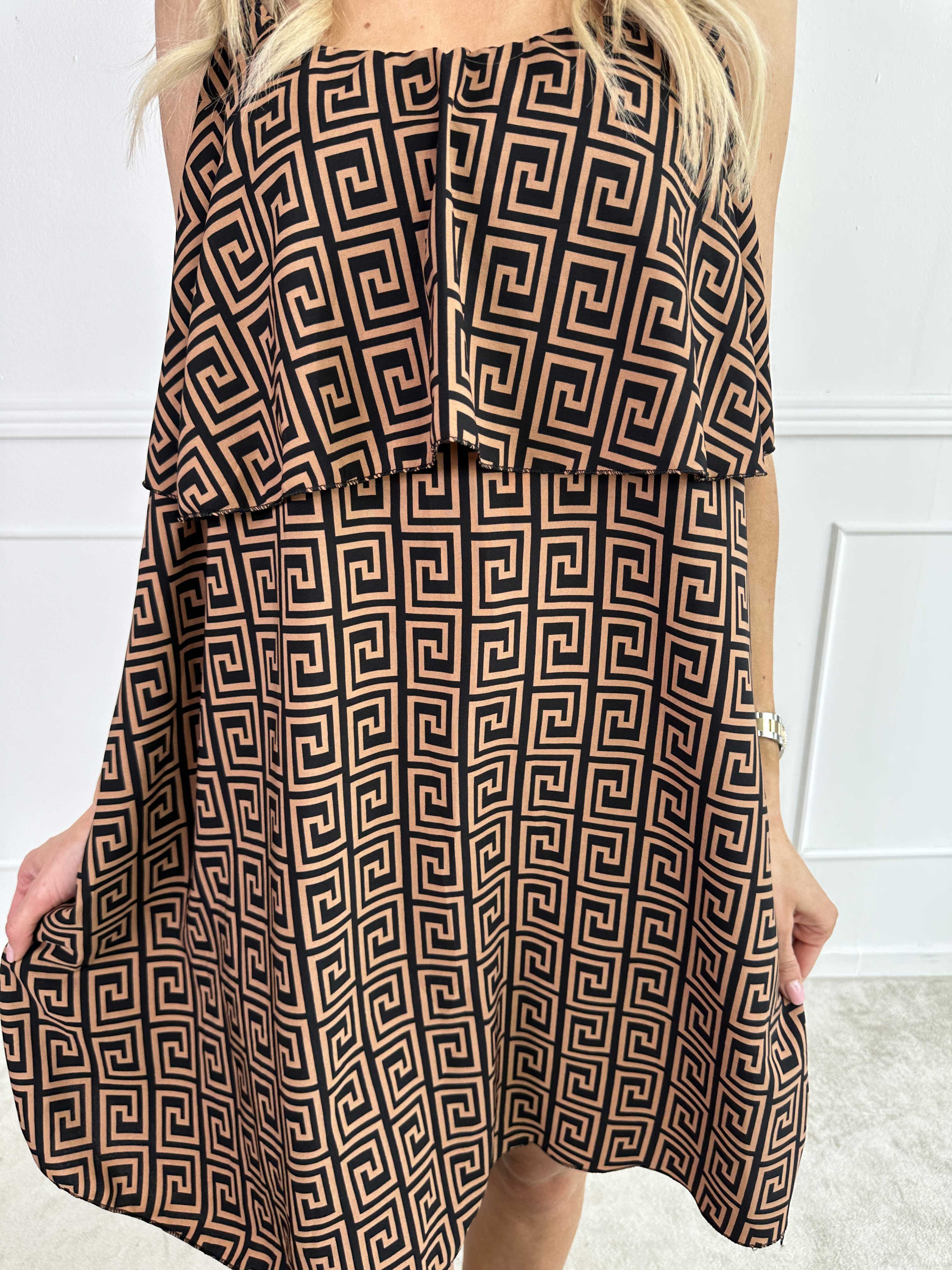 Elodie - Sommerkjole i dyreprint med flæsekant