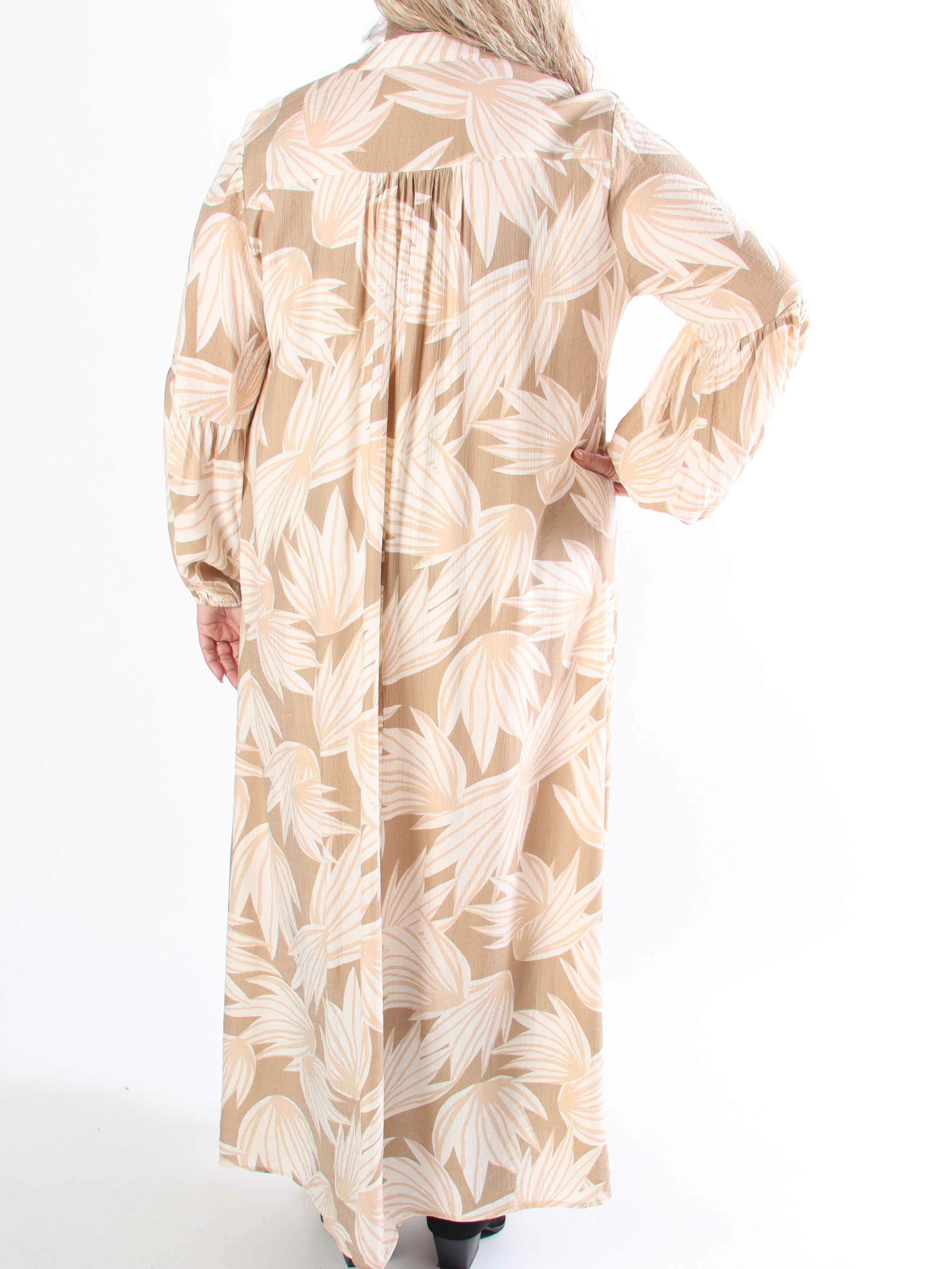 Emma - Sød lang boho viskosekjole i plus size