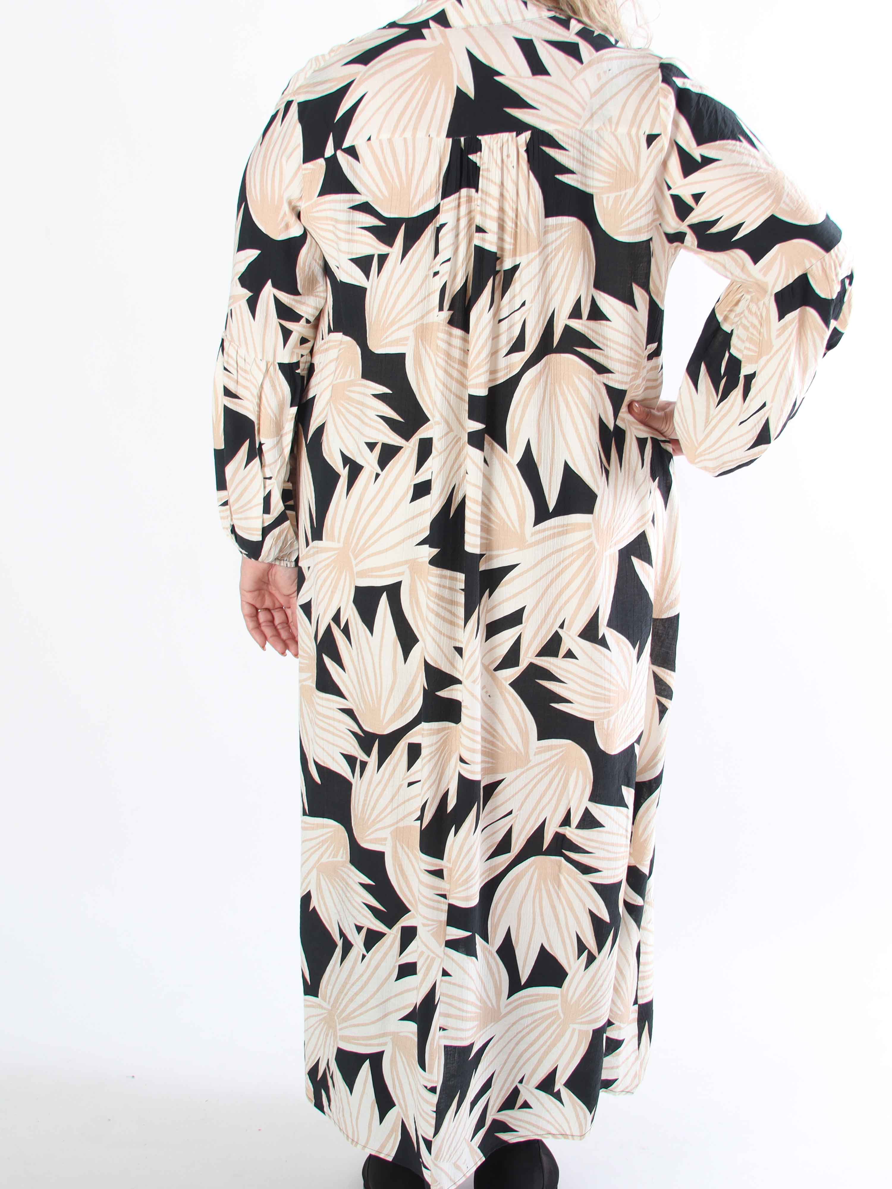 Emma - Sød lang boho viskosekjole i plus size