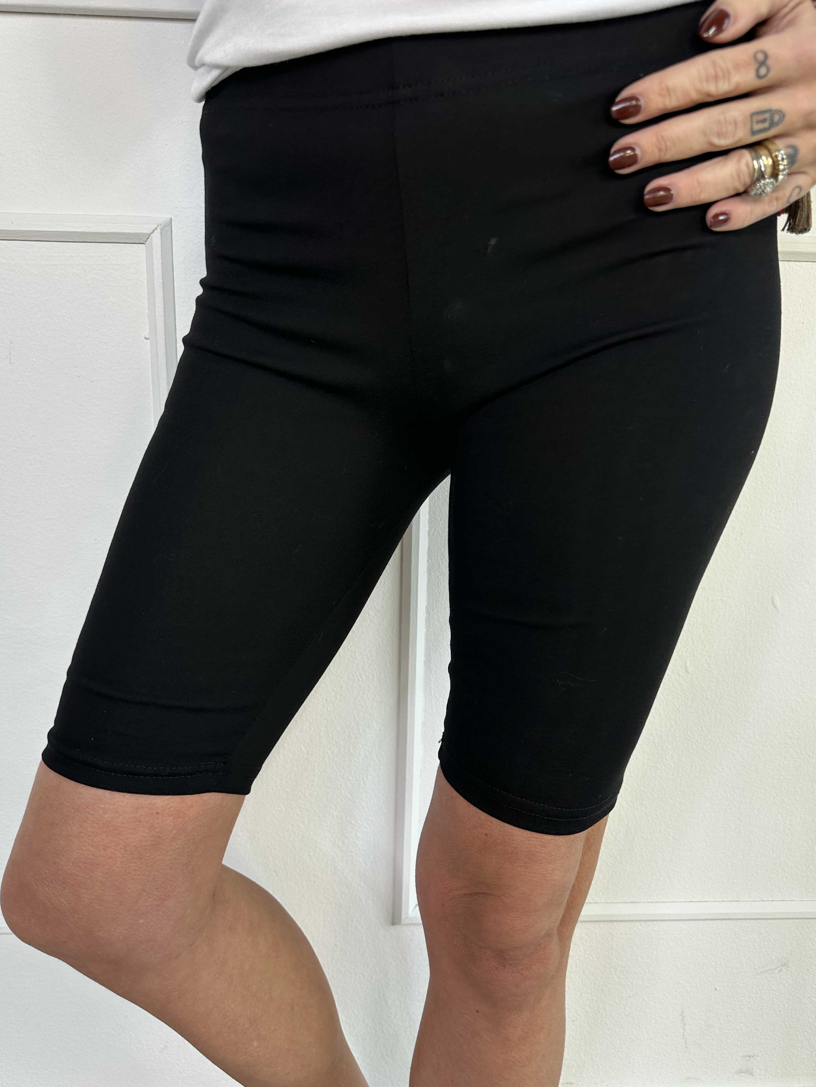 Enzie - Sorte cykelshorts i bomuld