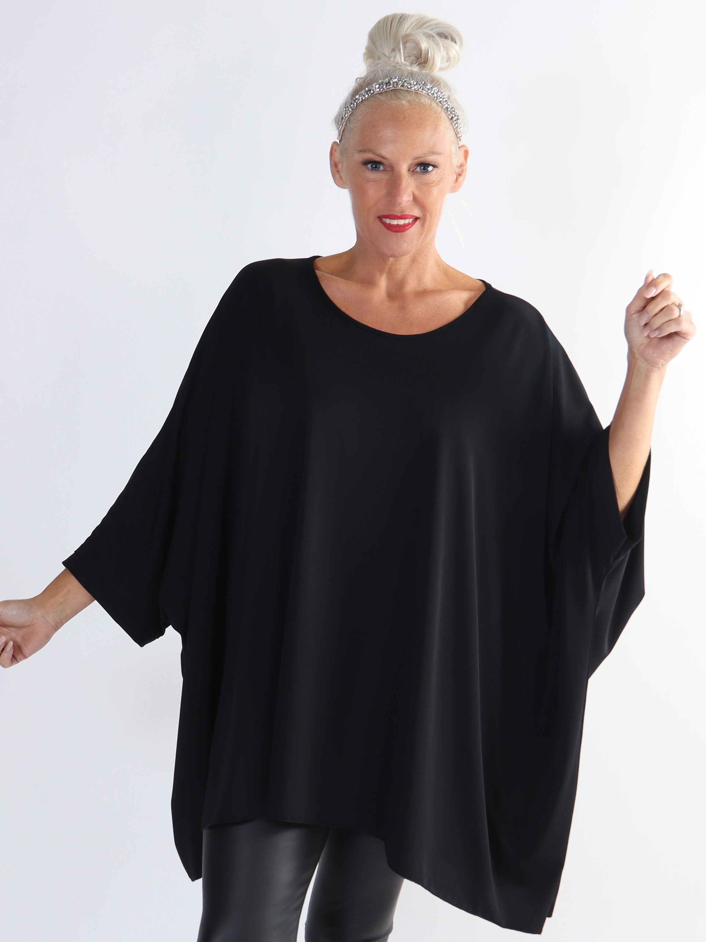 Estella - Plus size tunika med flagermusærmer