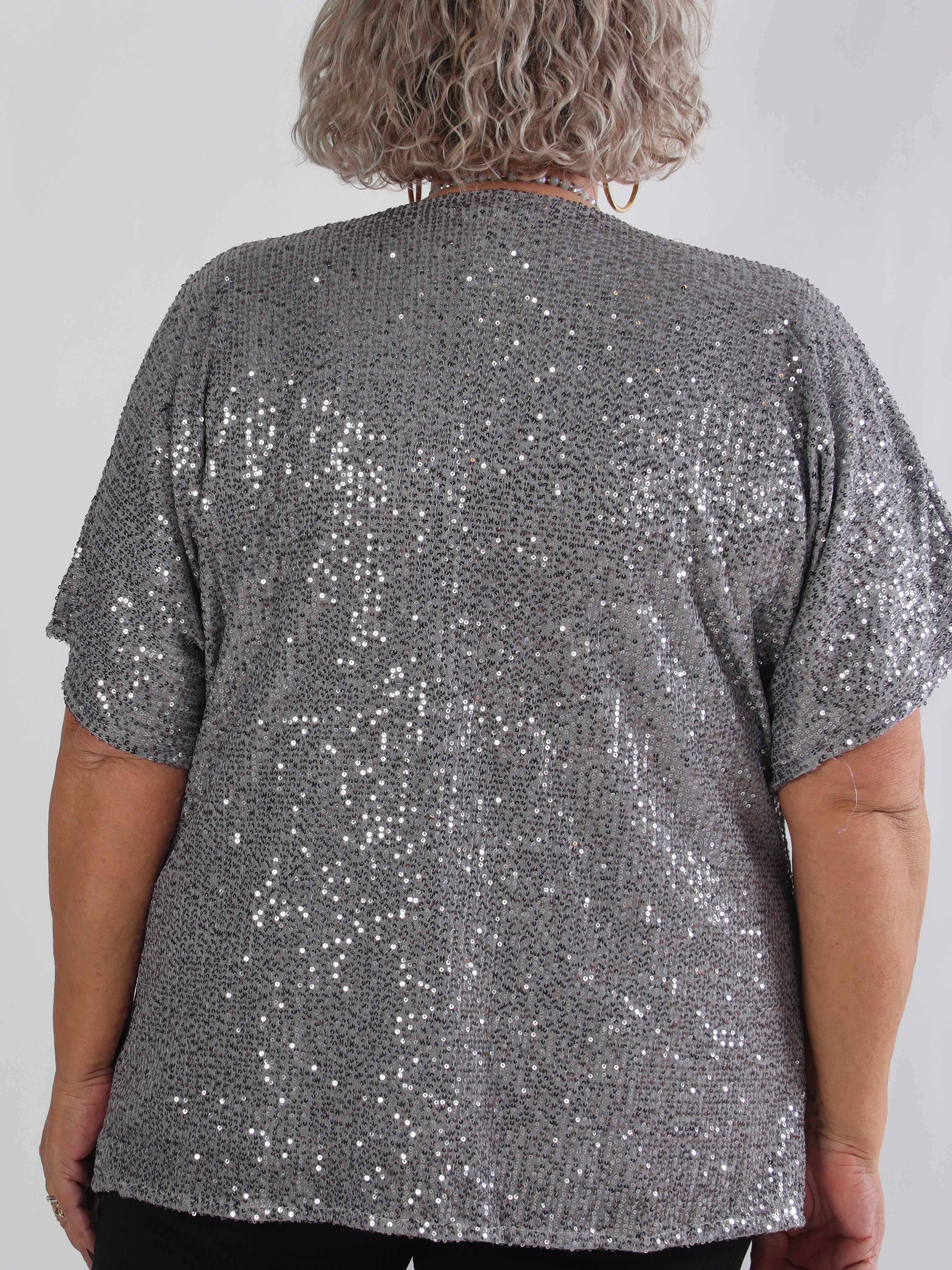 Evandie - Sød glitrende plus size tunika med pailletter