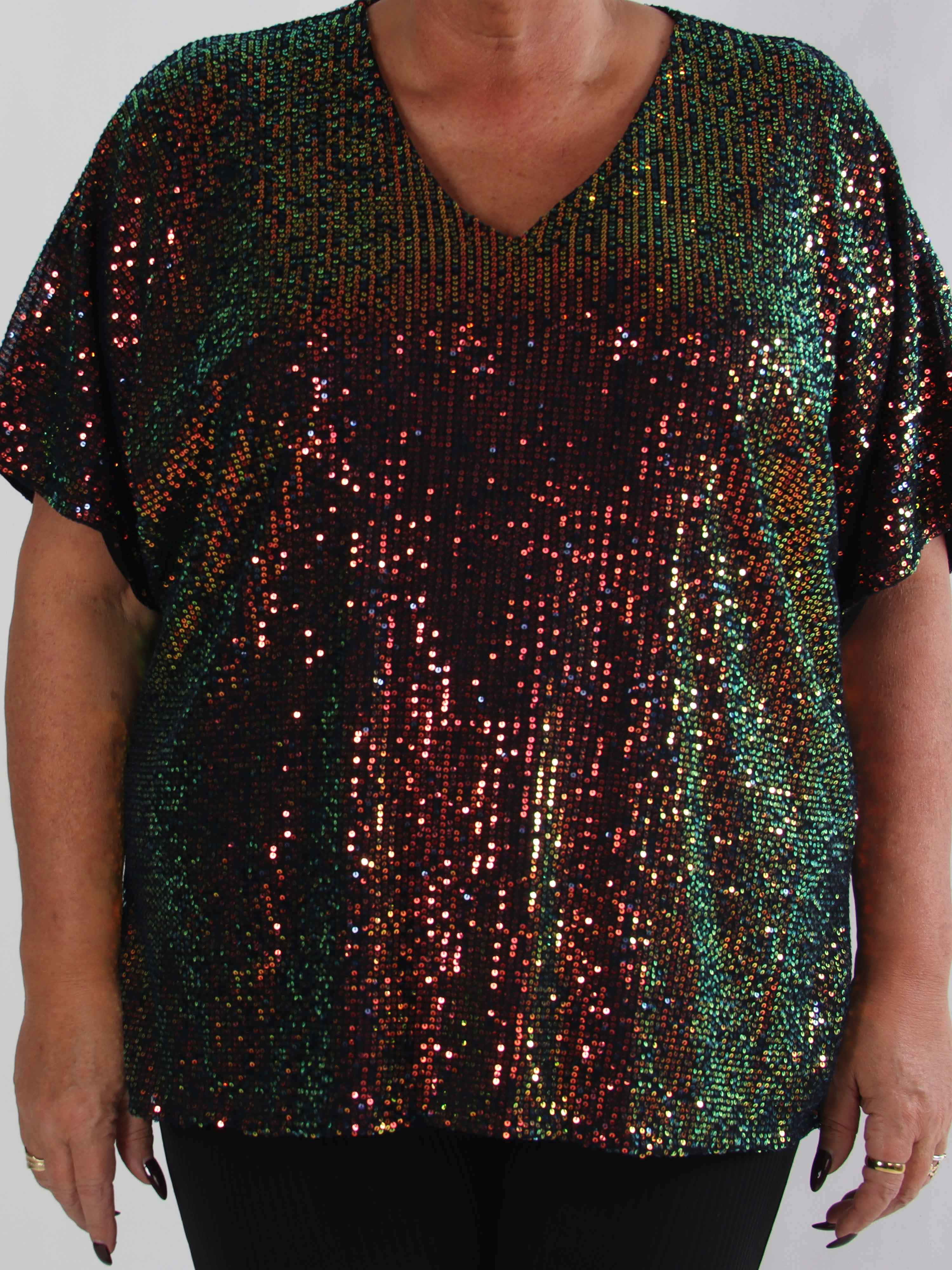 Evandie - Sød glitrende plus size tunika med pailletter