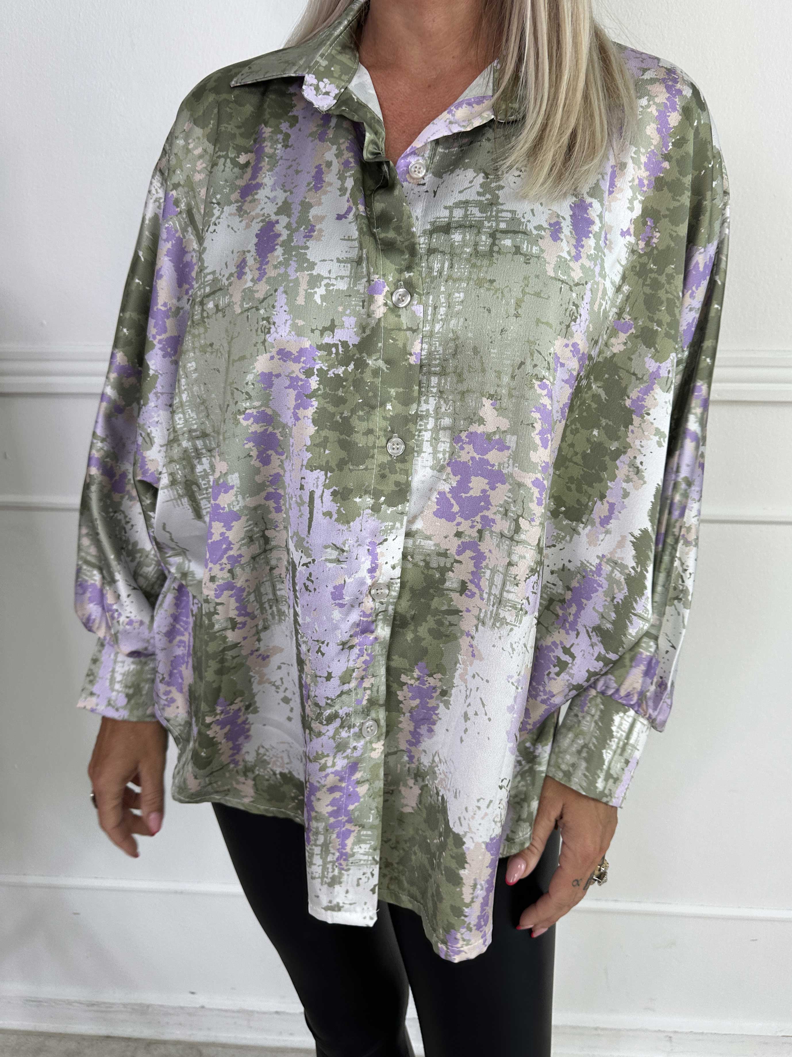 Feliciti Batik - Flerfarvet skjorte med flagermusærmer