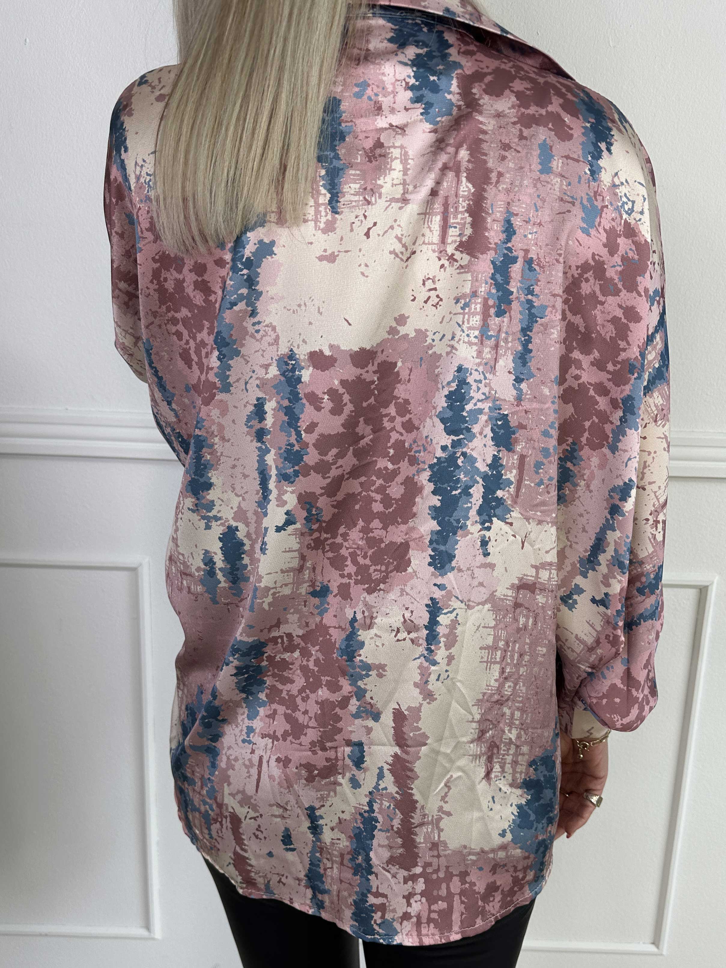 Feliciti Batik - Flerfarvet skjorte med flagermusærmer