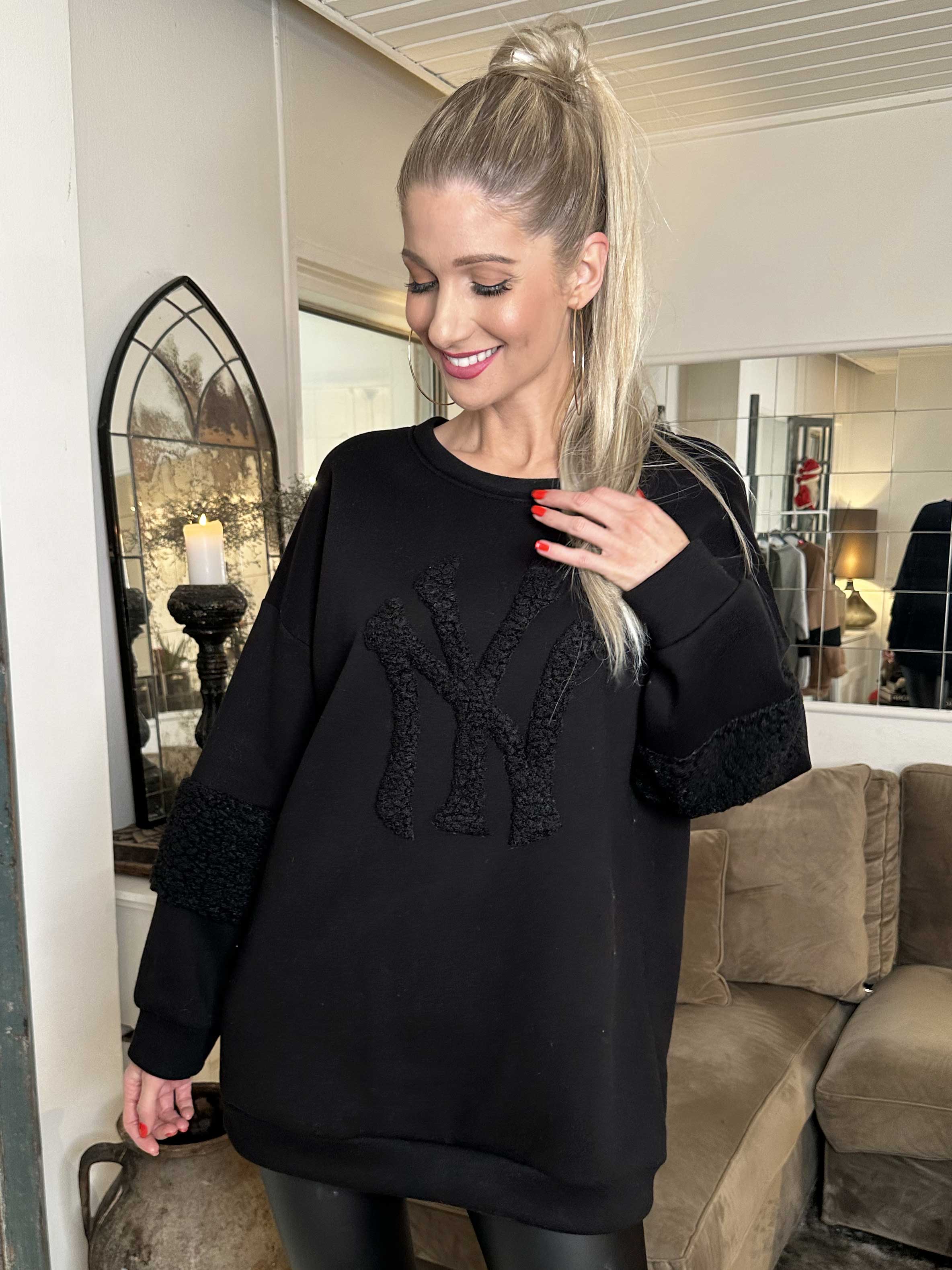 Fenya - Sweatshirt detaljeret med blødt plys