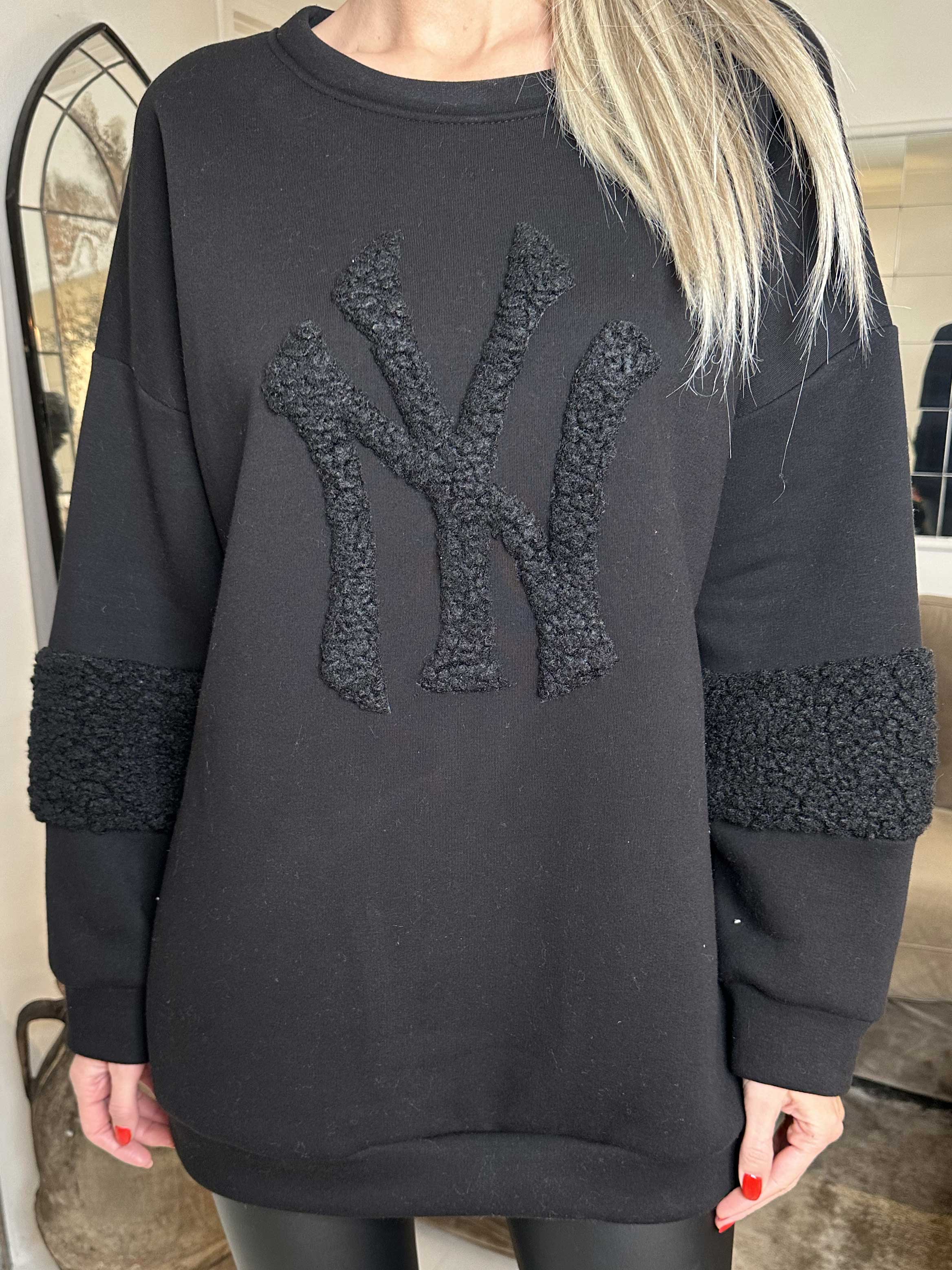 Fenya - Sweatshirt detaljeret med blødt plys