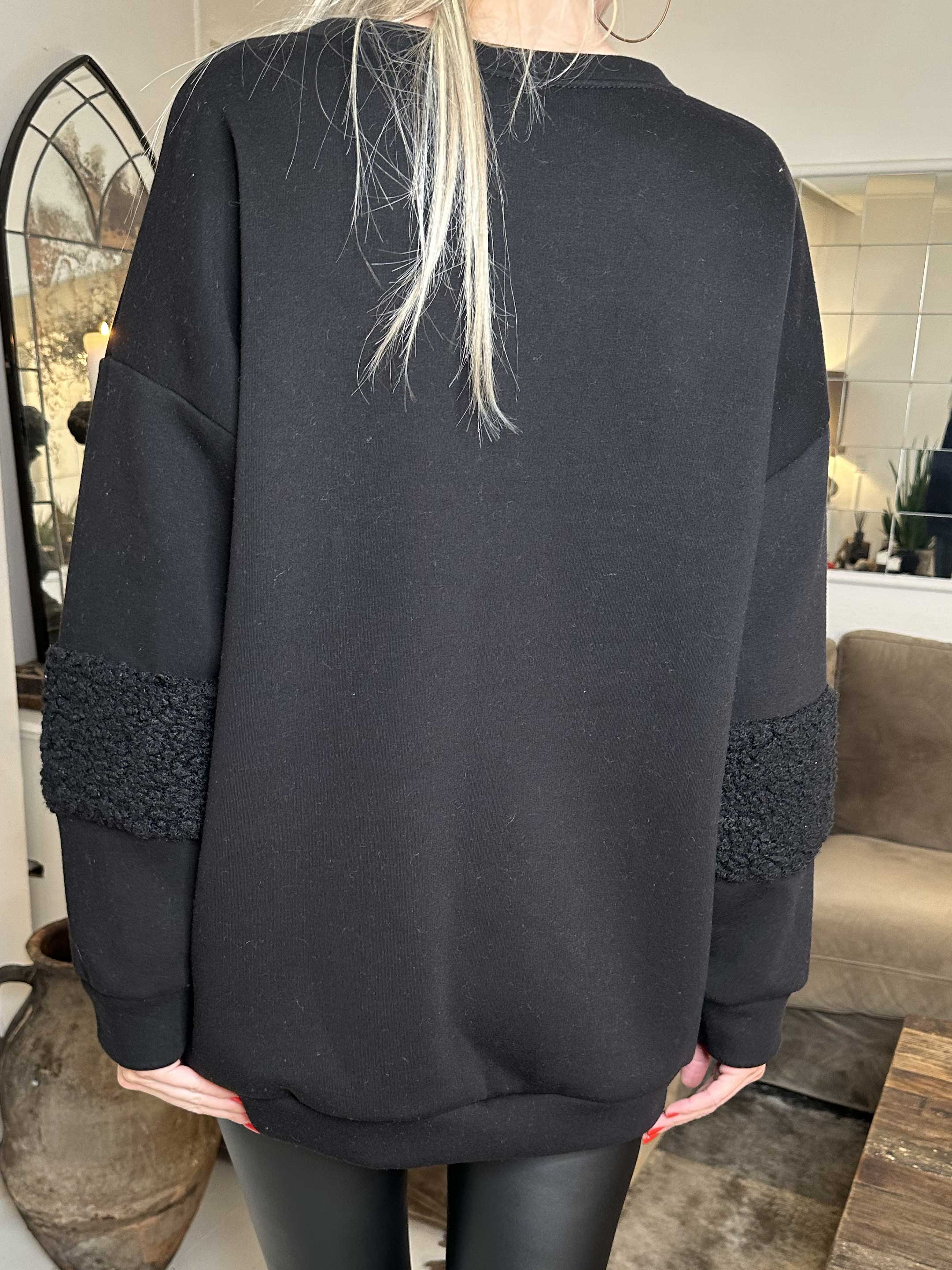 Fenya - Sweatshirt detaljeret med blødt plys