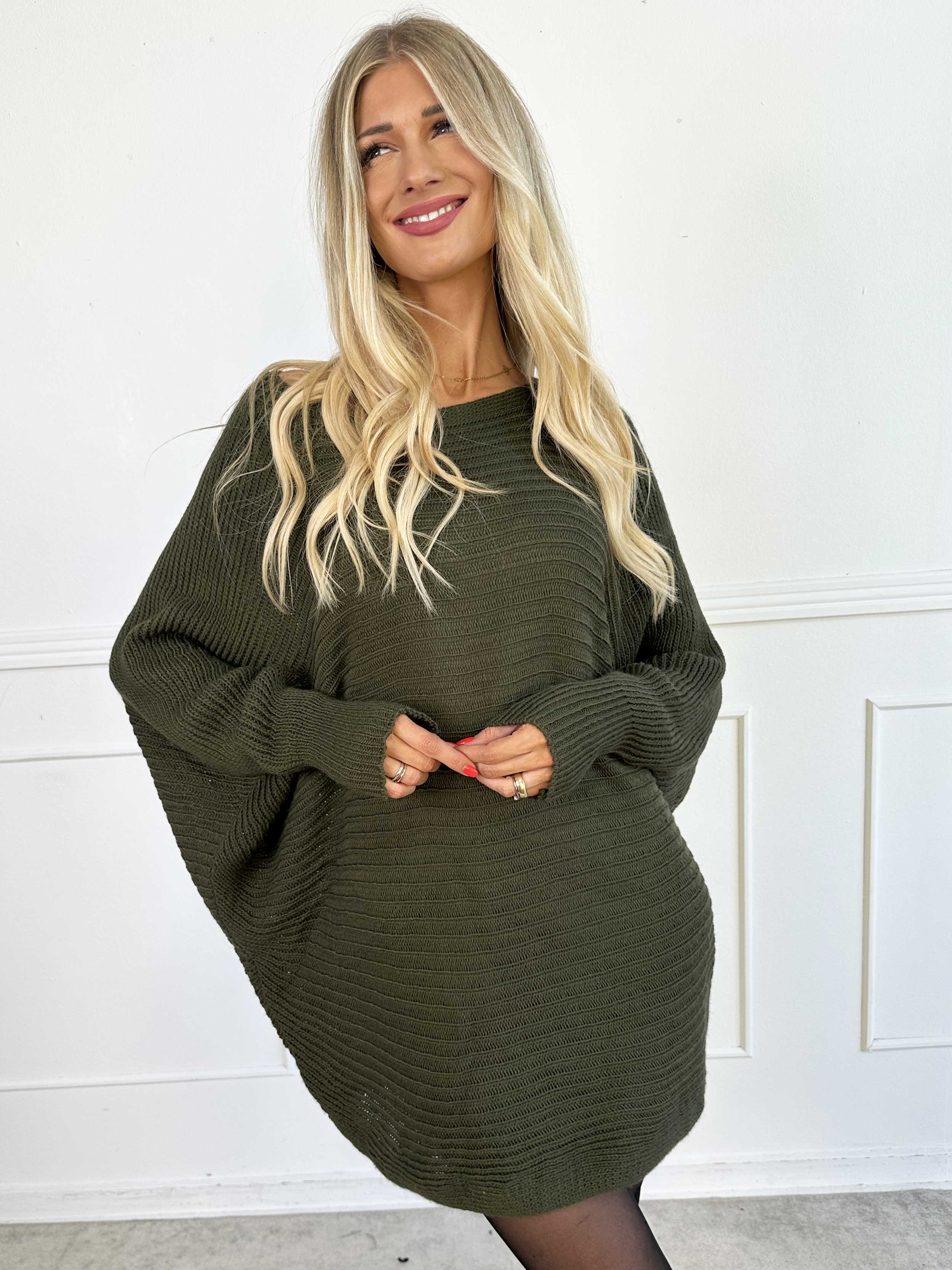 Gabbi - Oversized strik med flagermusærmer