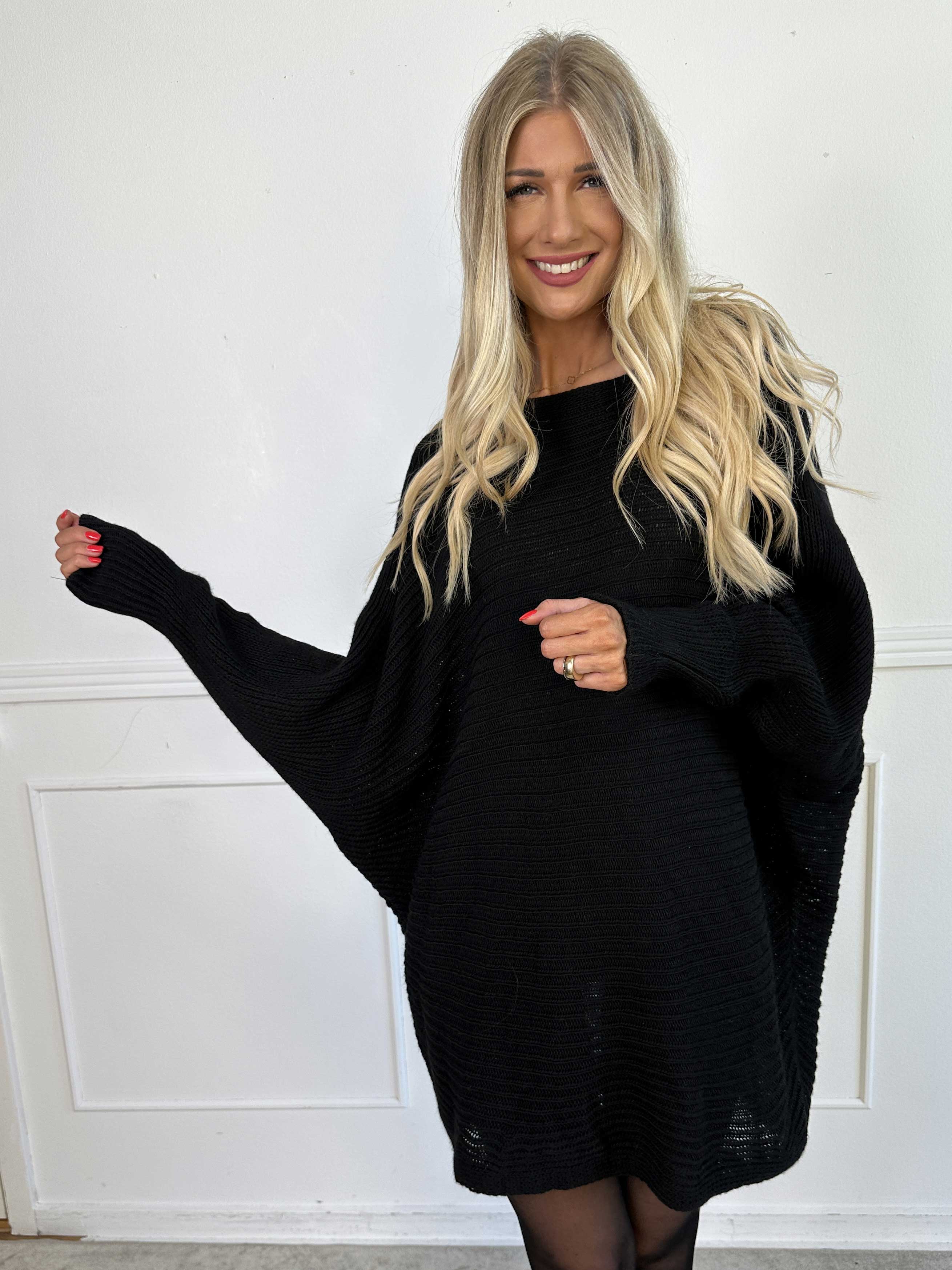 Gabbi - Oversized strik med flagermusærmer
