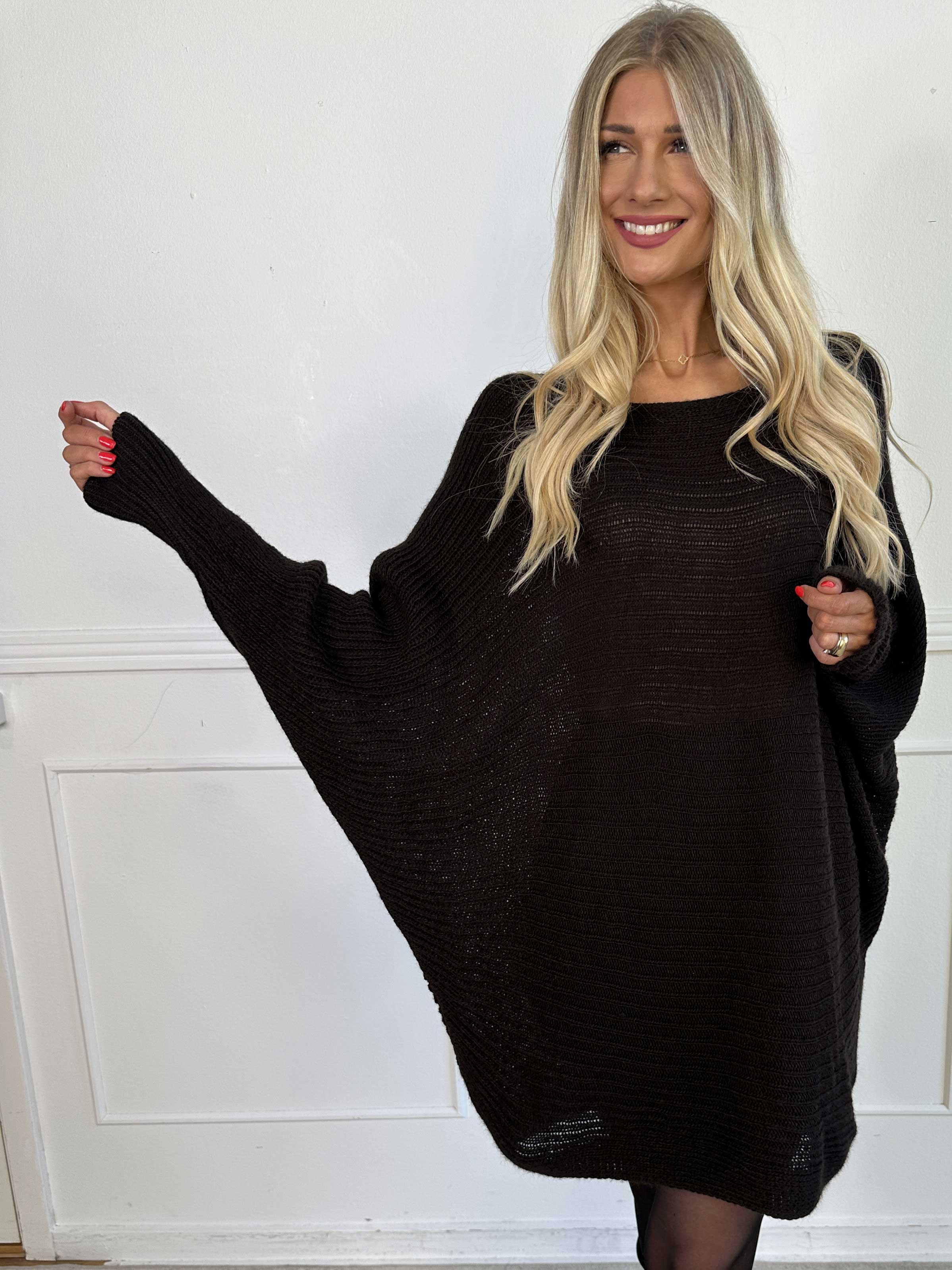 Gabbi - Oversized strik med flagermusærmer