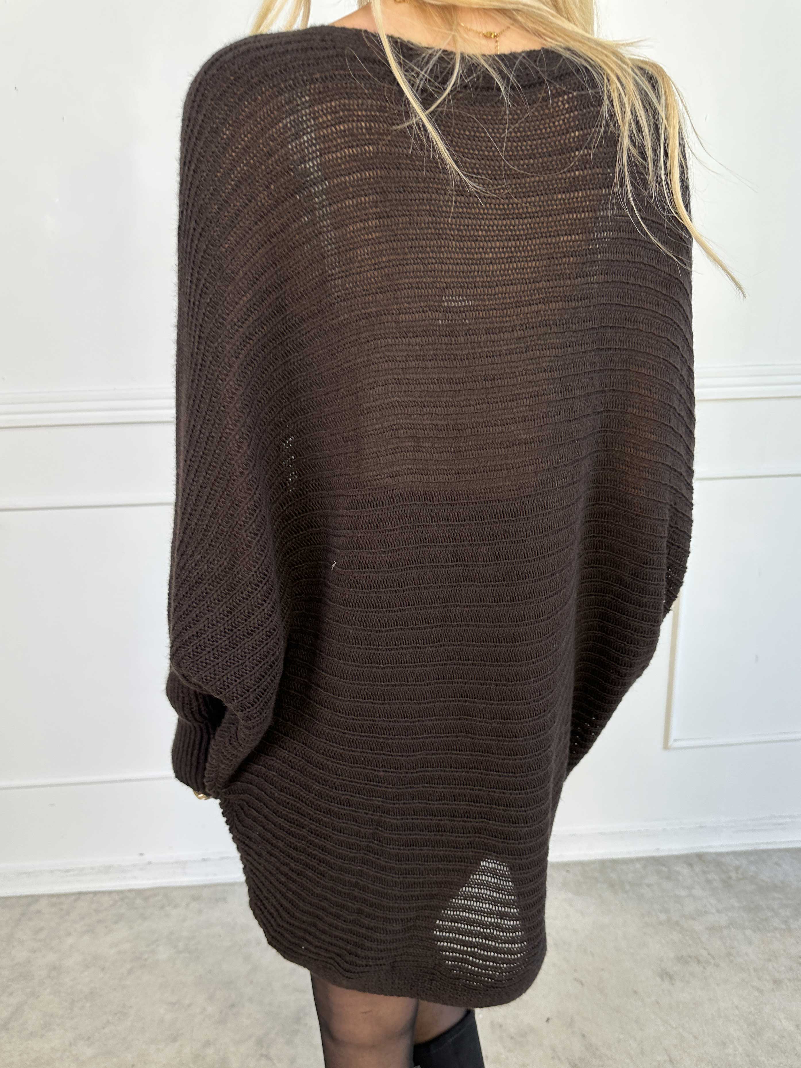 Gabbi - Oversized strik med flagermusærmer